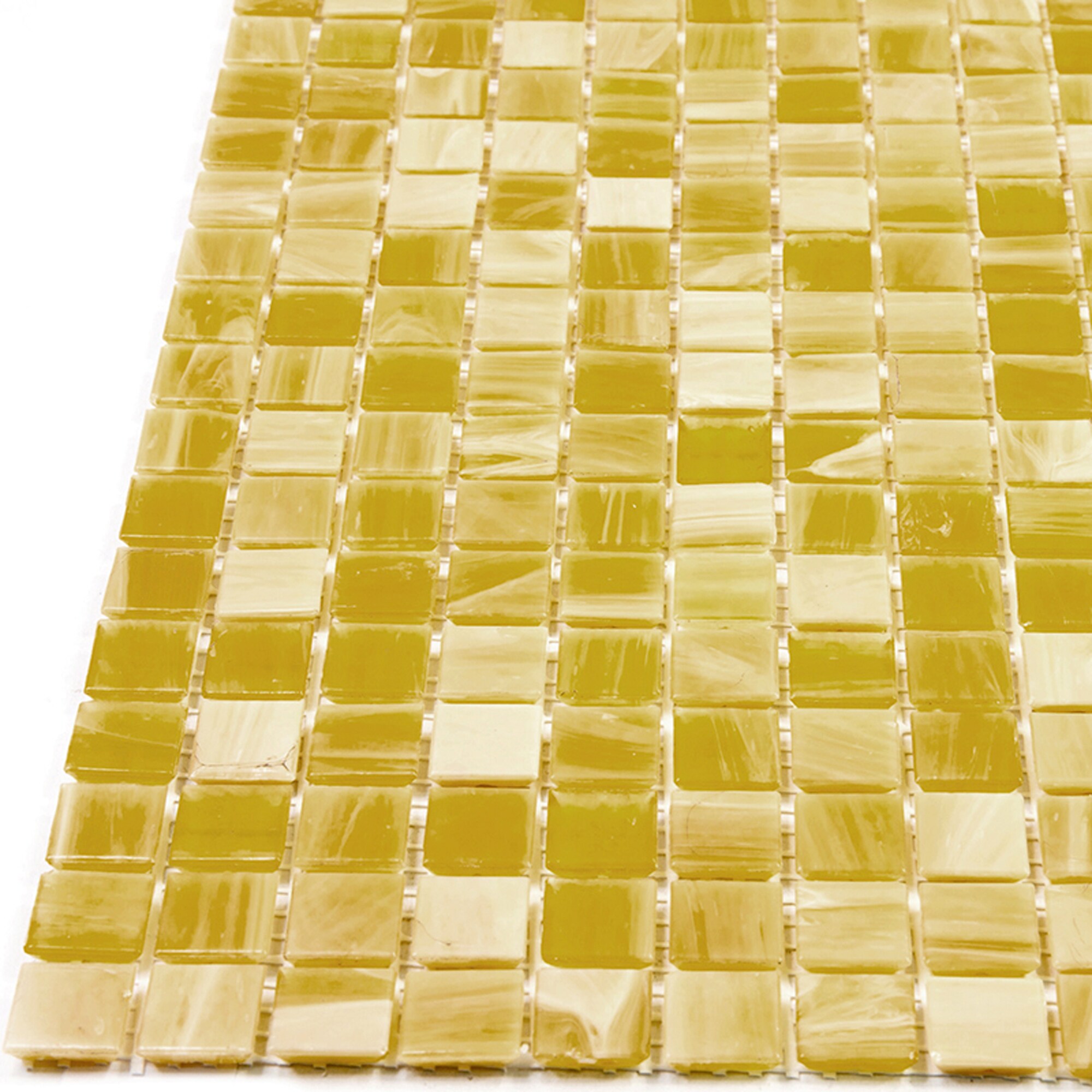 Apollo Tile Skosh Butter Beige 11-1/2-in x 11-1/2-in Glossy Glass Uniform Squares Floor and Wall Tile (18.69-sq. ft/ Carton)