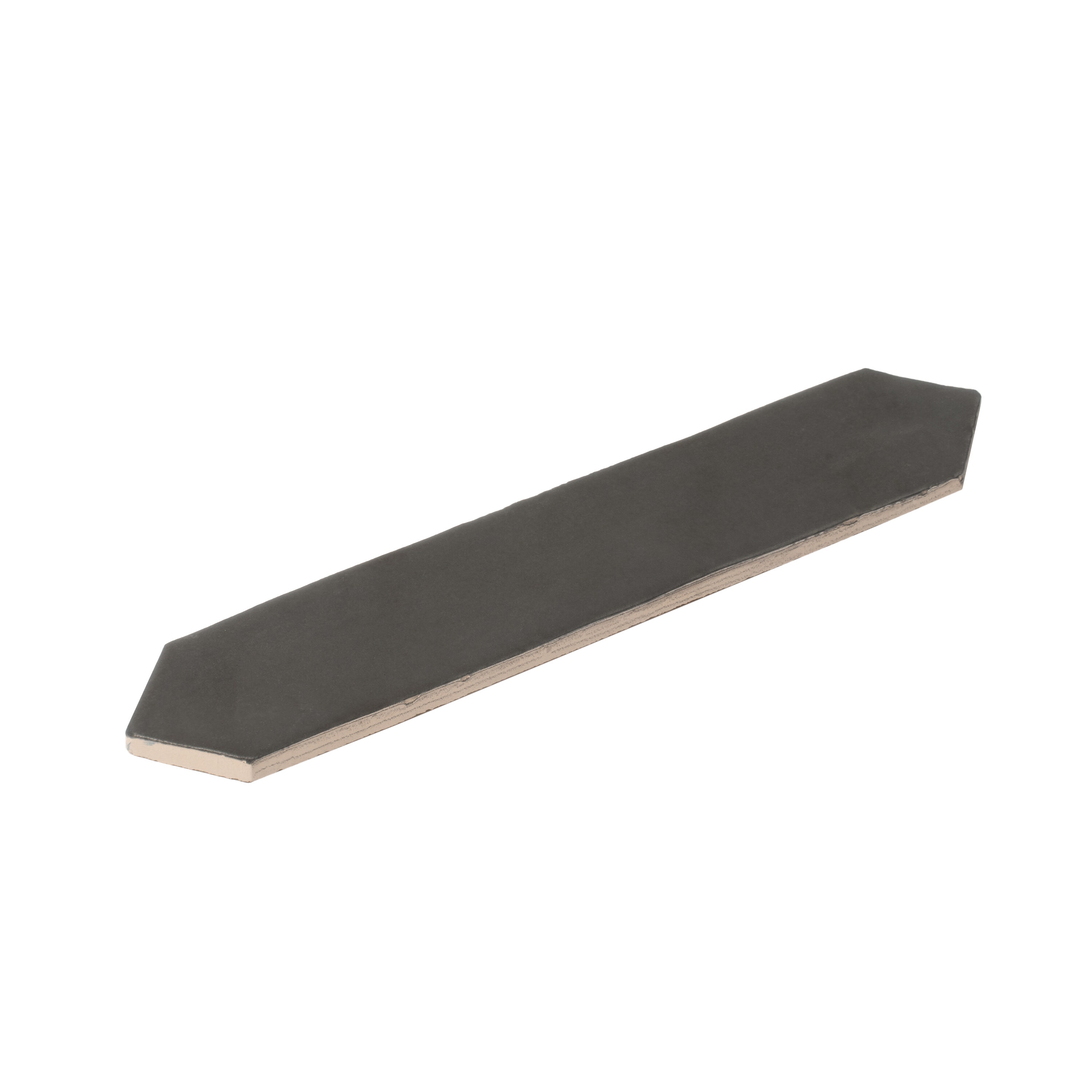 Matte Black Elongated Hexagon Ceramic Tile 1.7'' x 9.6''