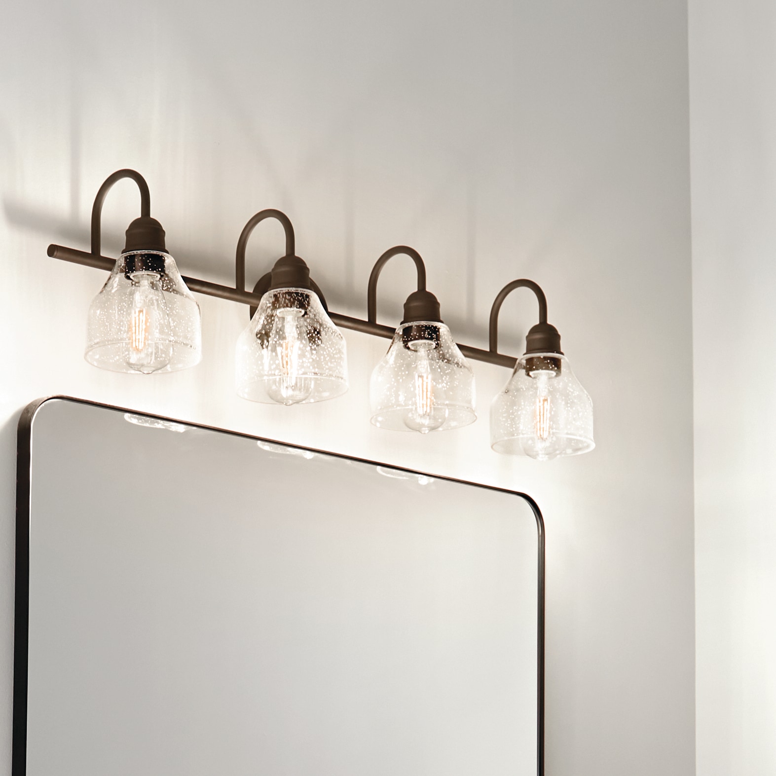 Kichler 45974OZ Avery 33.25-in 4 -Light Bronze Farmhouse Vanity light