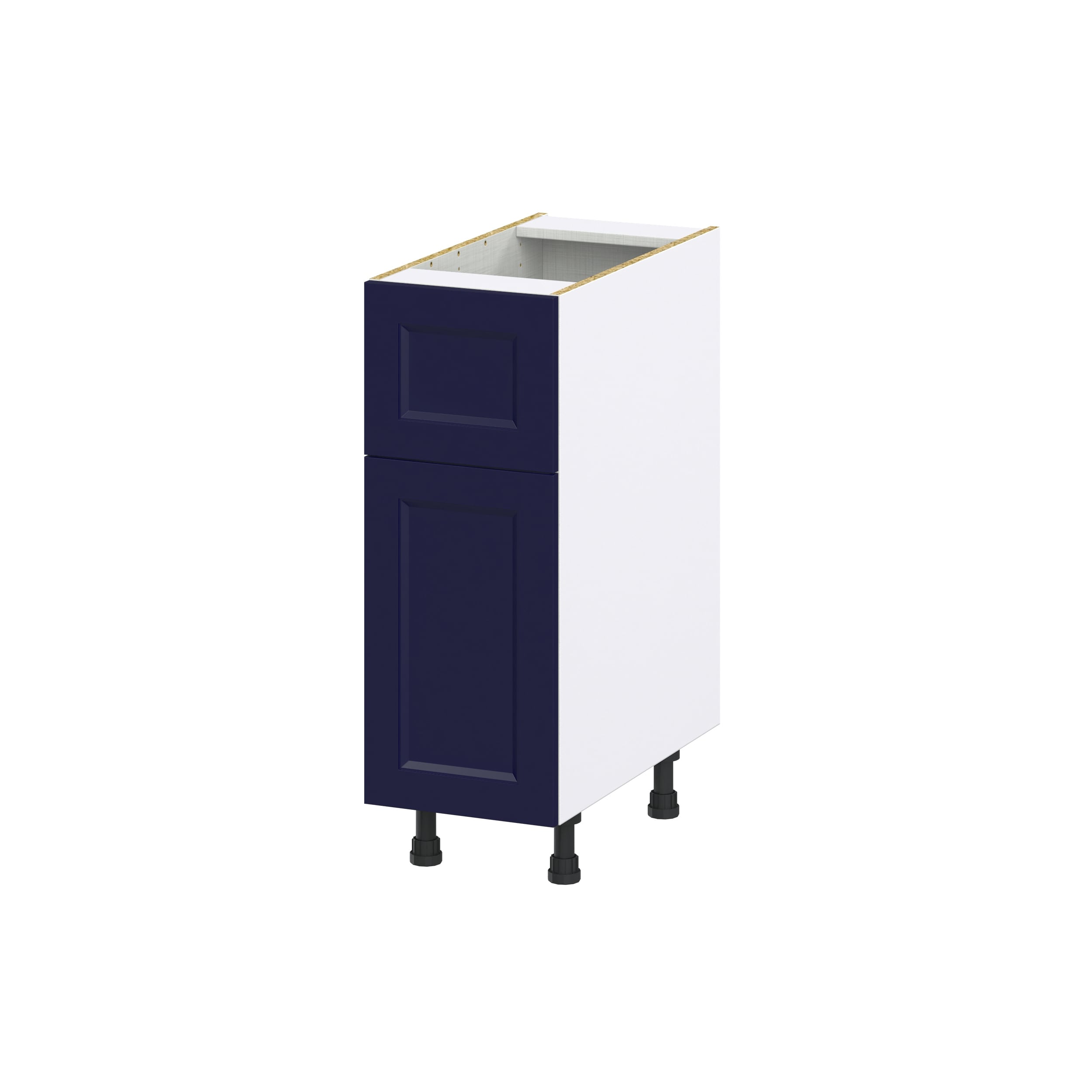Hugo&Borg Lorette 12-in W x 34.5-in H x 24-in D Navy Blue 1-Drawer Base Fully Assembled Cabinet (Recessed Panel Shaker Style)