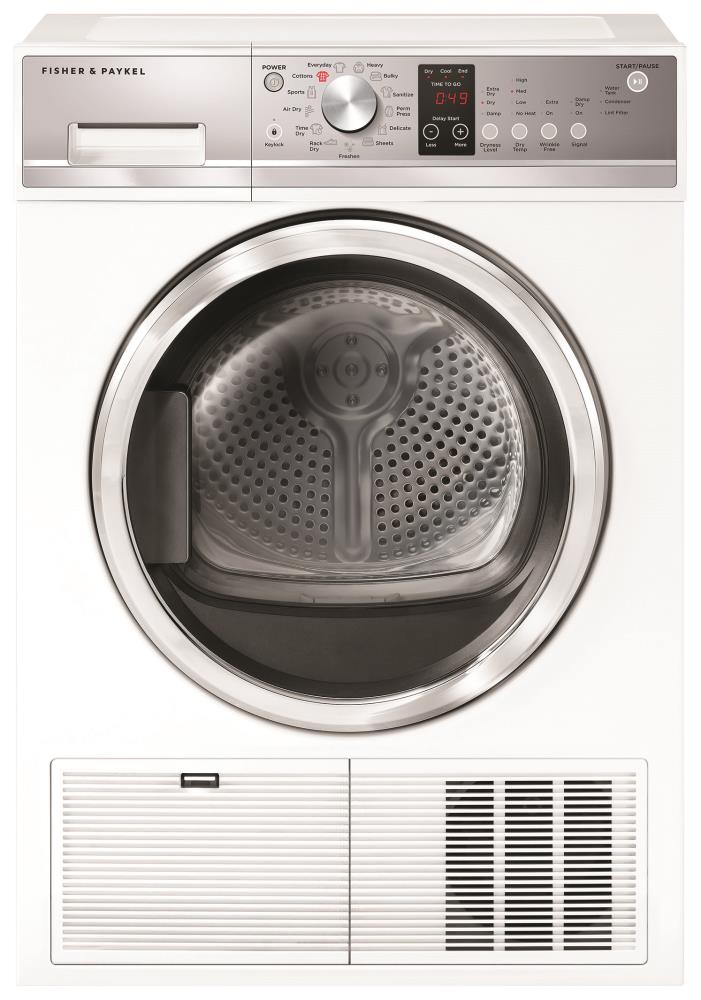 Fisher & Paykel 4-cu ft Stackable Ventless Electric Dryer (White) in ...