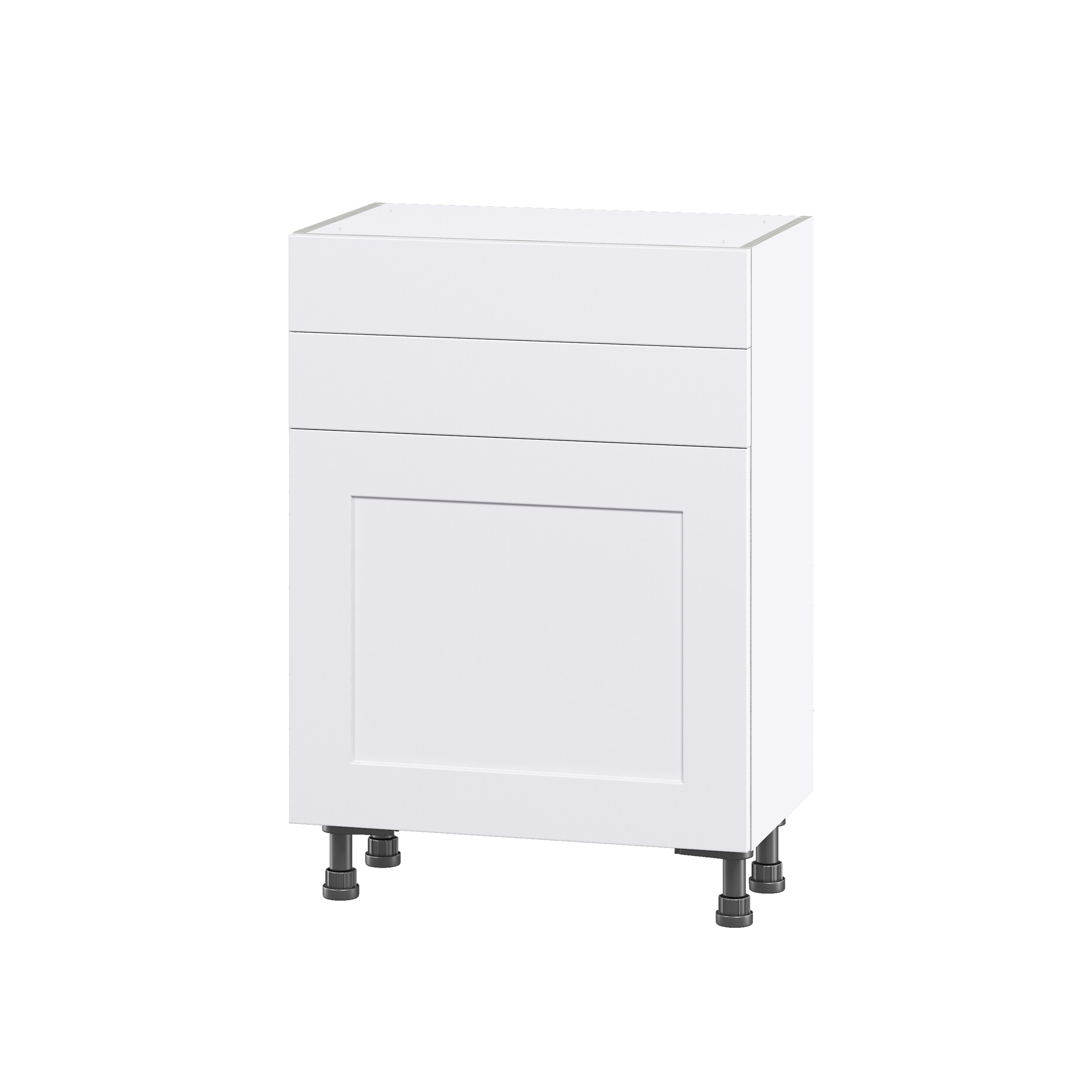 Hugo&Borg Jolie 24-in W x 34.5-in H x 14-in D Warm White Base Fully Assembled Cabinet (Flat Panel Shaker Door Style)