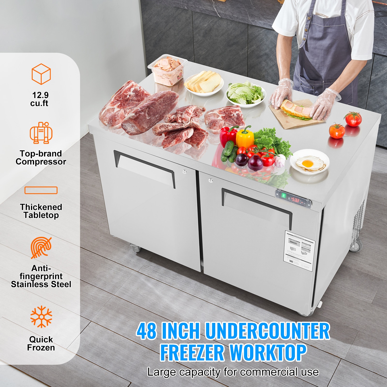 SVOPES SCFLWSLZGZT104526V1 Refrig-Prep-Tables - View #2