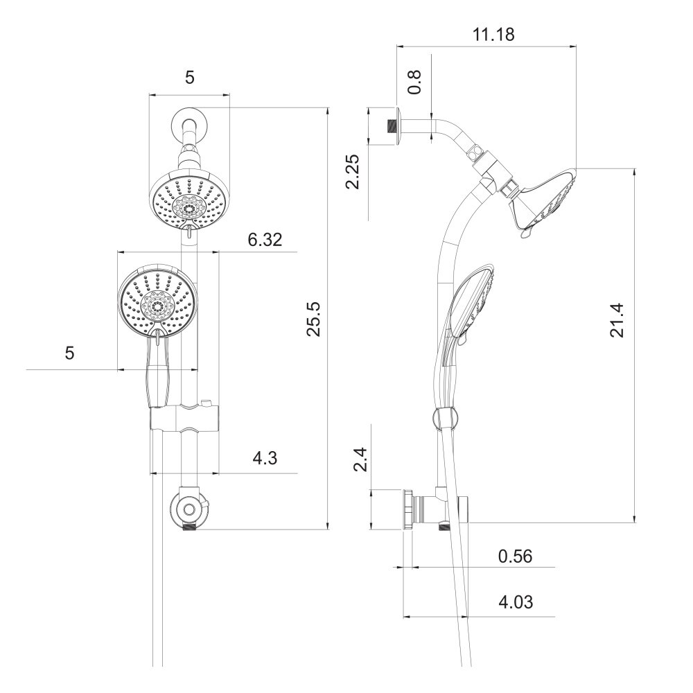 YOSIMFUR DJYC-W1243136681 Fixed-Showerhead - View #3