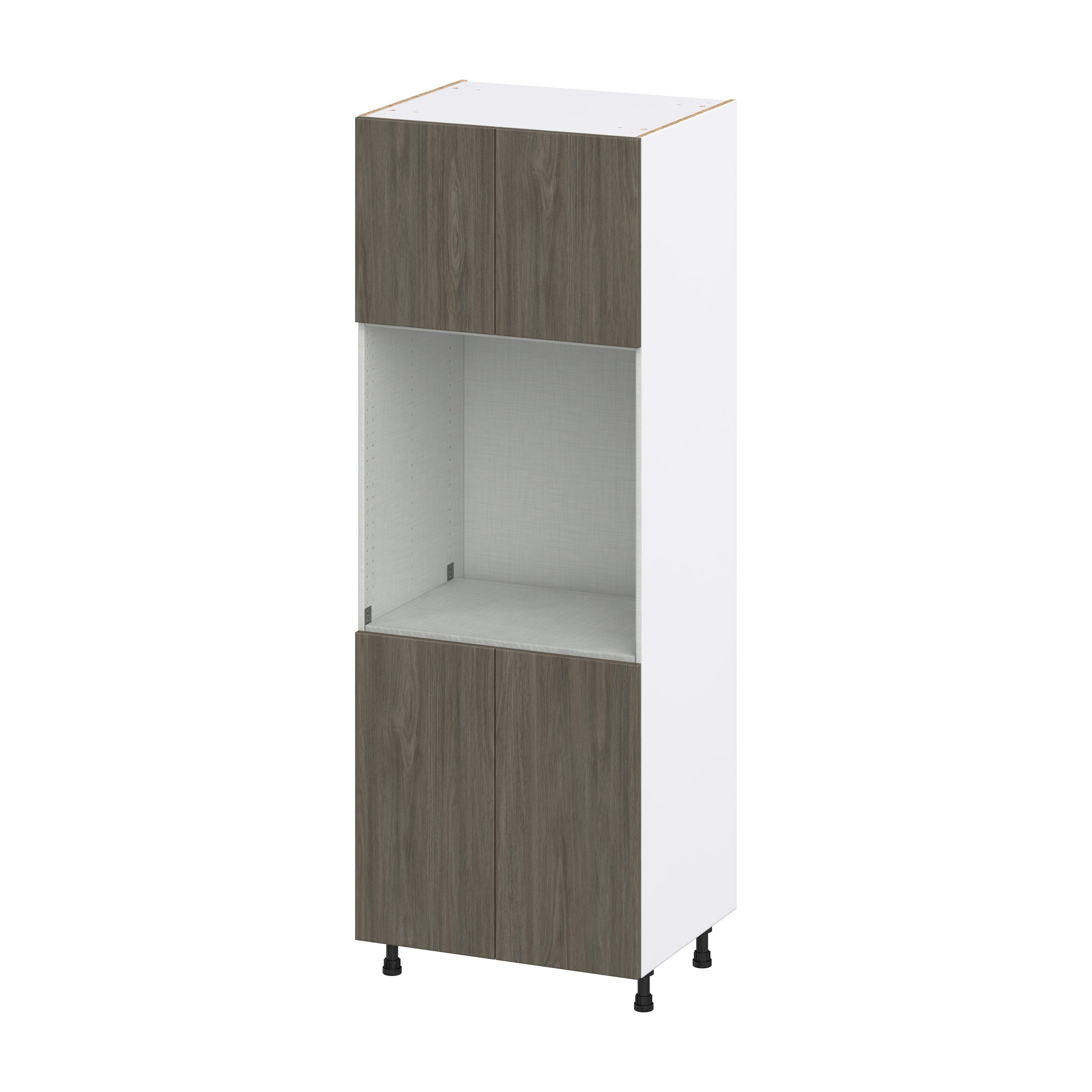 Hugo&Borg DSTO3084.5-SA Savane 30-in W x 84.5-in H x 24-in D Textmel Single oven Pantry Fully assembled Cabinet (Flat Panel Slab)