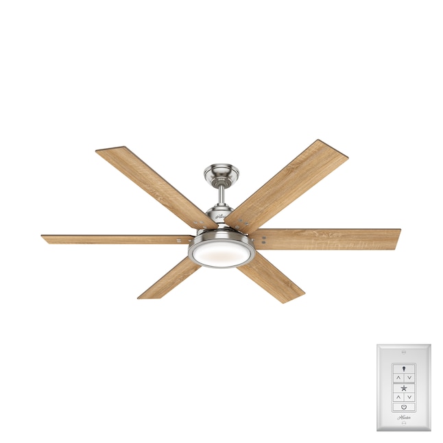 Hunter Warrant 60 In Brushed Nickel Led, Hunter Ceiling Fan Blades Replacement