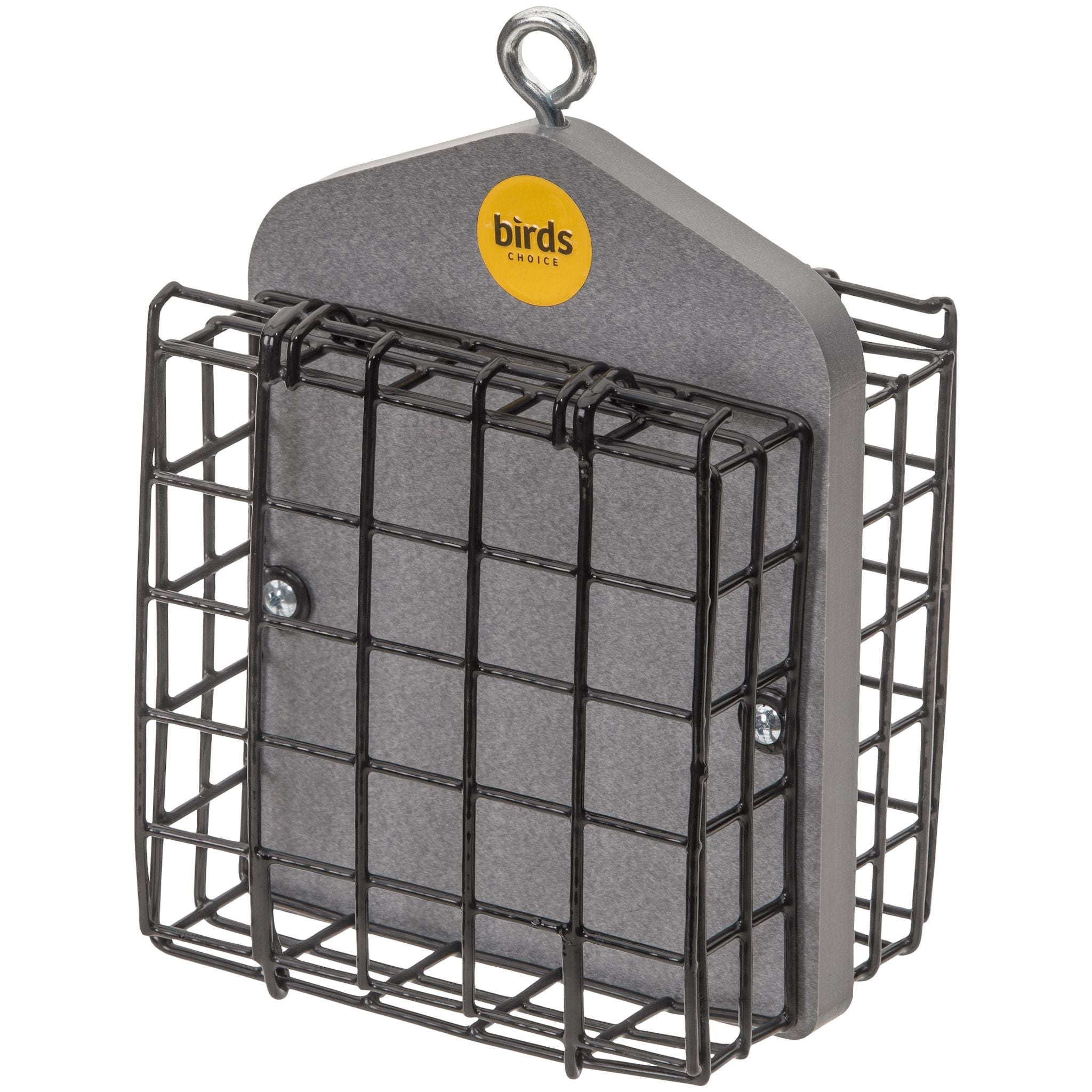 BIRDS CHOICE Suet Feeder for Two Cakes in Gray Recycled Plastic