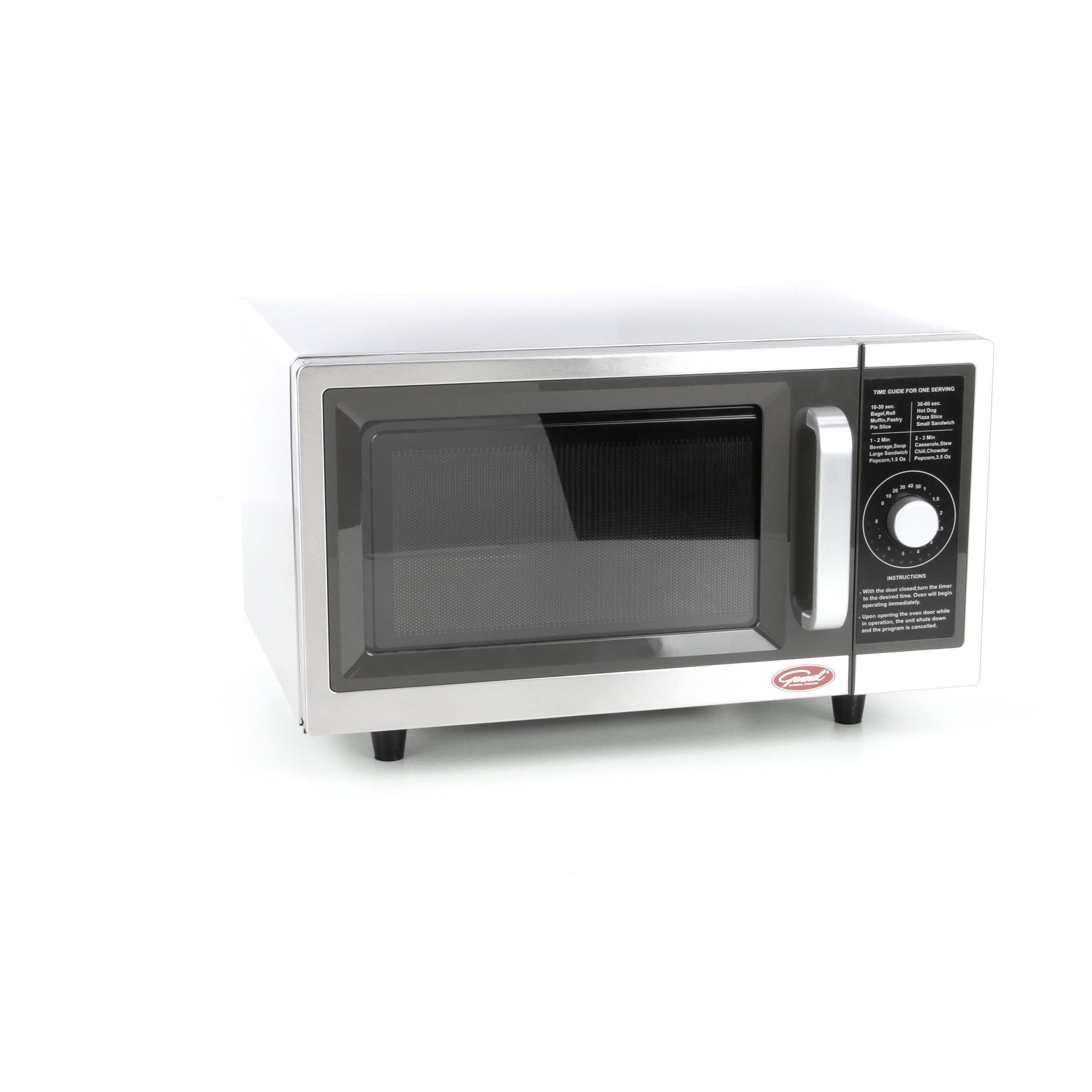 General Foodservice Commercial Microwave with Dial Control, 1000 Watt, in  Stainless Steel (GEW1000D) - General Food Service