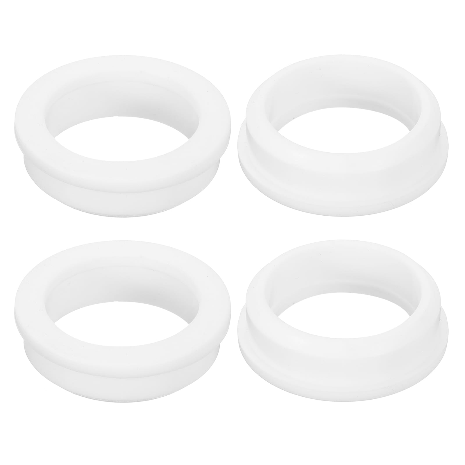 Unique Bargains 4pcs Rubber Grommets 1-7/8 Inch(48mm) Drill Hole 1-1/2 Inch(38mm) ID Hole Top Hat Grommet White Silicone Rubber Hole Plug Gasket for Wiring Automotive #S26030600UX4307