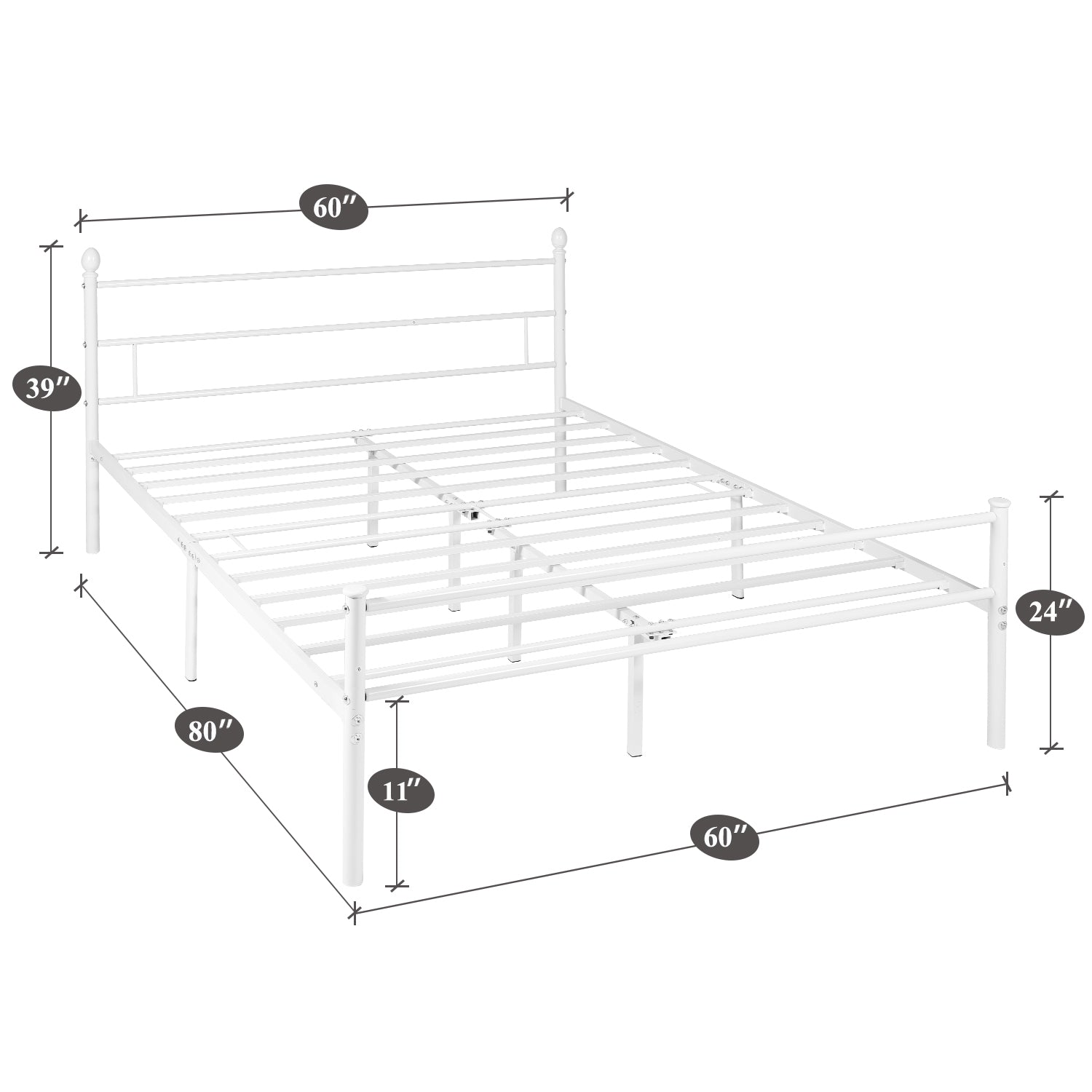 Vecelo LOE-YT-Q03-WHITE beds - View #3