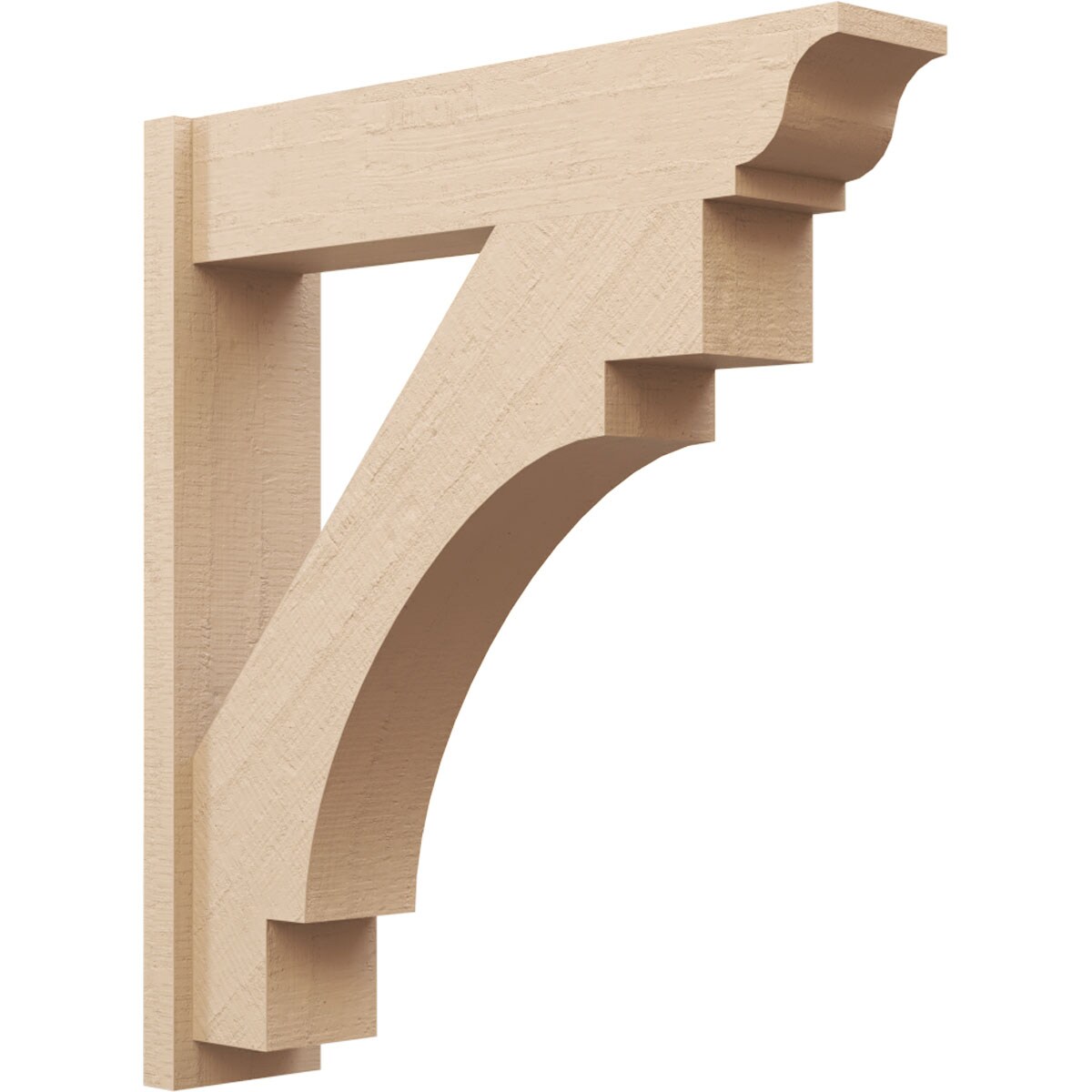 Ekena Millwork 2137162 Timberthane Rough Cedar Faux Wood Merced Traditional Outlooker 8-in W x 36-in D x 40-in H Primed Tan