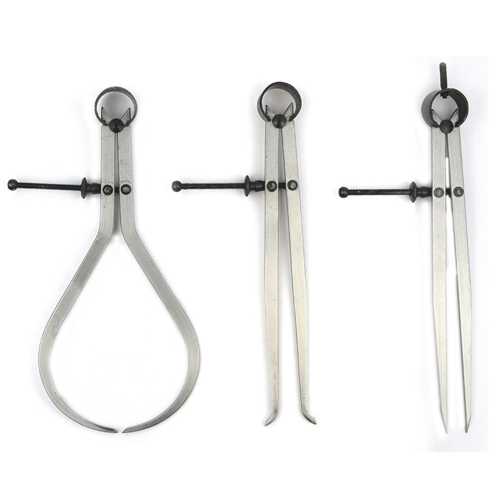 SenQWFa  19053C 3 Pieces 8 Inch Spring Caliper Divider Set for Precise Measurement Transfer and Marking durable home and garden accessory