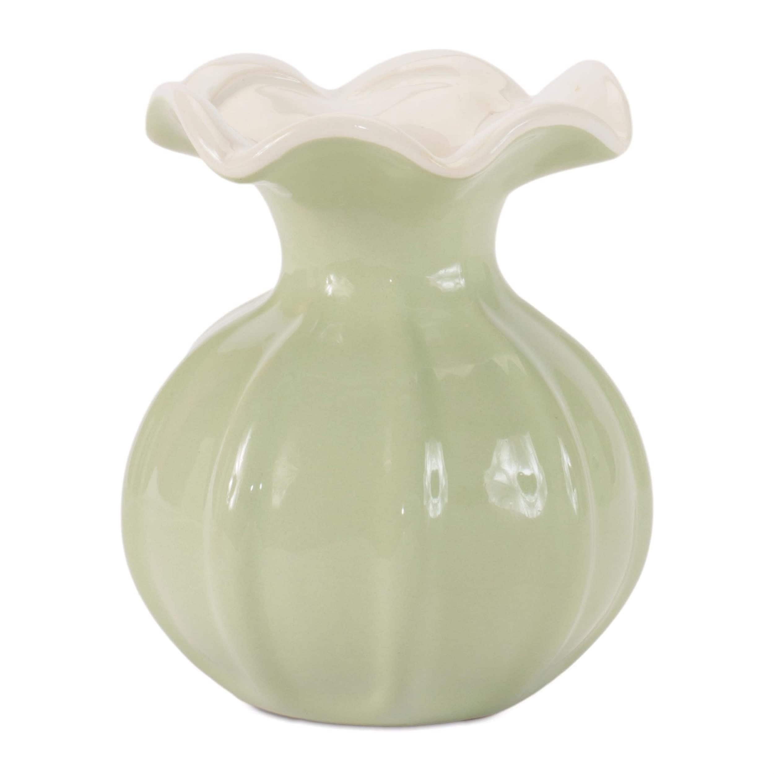 Melrose International Scalloped Mini Vase (Set of 2)