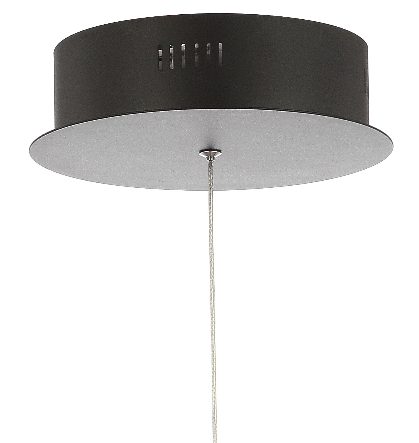 Orbit 16.5" Black Adjustable Integrated LED Metal Globe Pendant