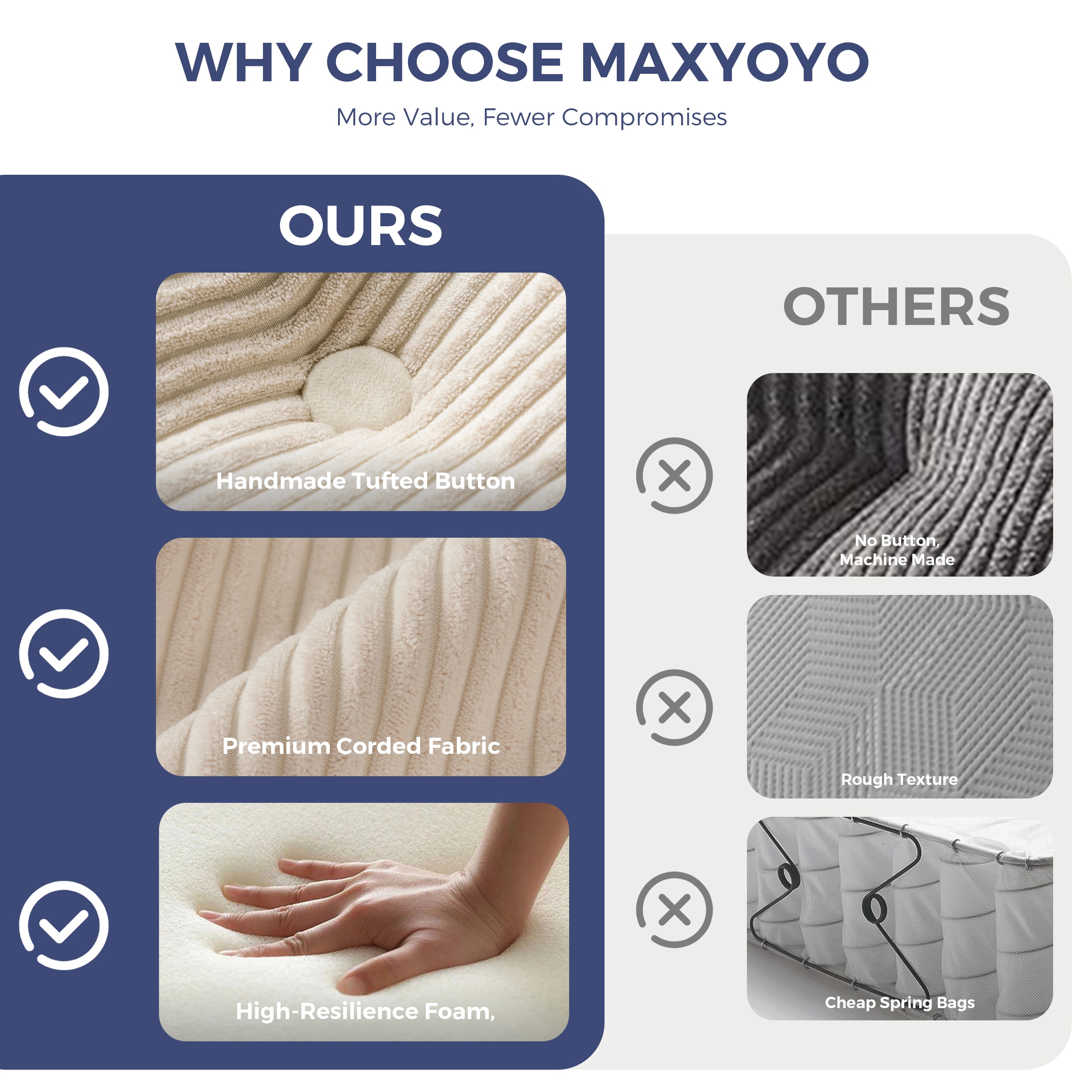 MAXYOYO M1-A121-BEIGE+104 Sofas-Loveseats - View #7