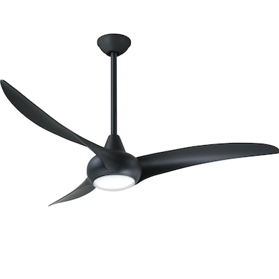 Minka Aire Light Wave Led 52 In Coal Indoor Ceiling Fan With Remote 3 Blade The Fans Department At Com - 44 Minka Aire Light Wave White Led Ceiling Fan