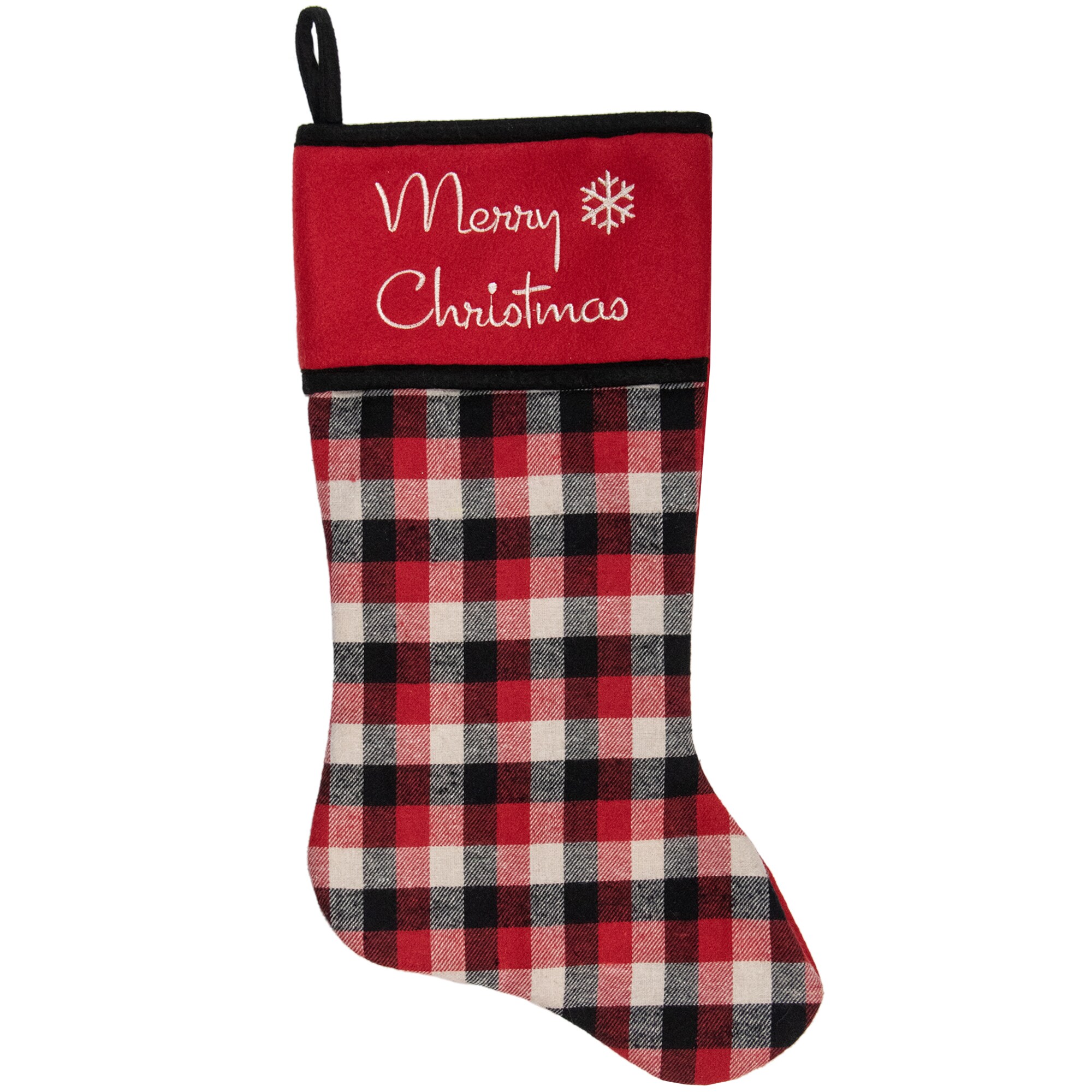 Northlight 34315019 10-in Red Plaid Christmas Stocking