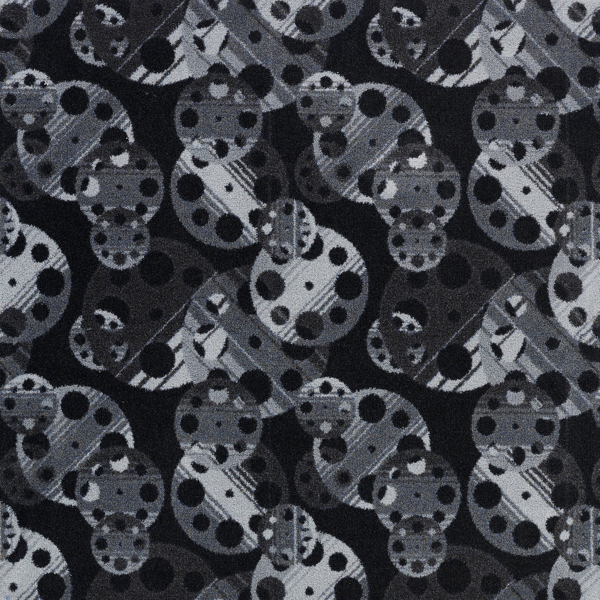 Joy Carpets 1664W-01-26 Home Office Reeling Black Gray 26-oz sq yard Nylon Pattern Indoor Carpet