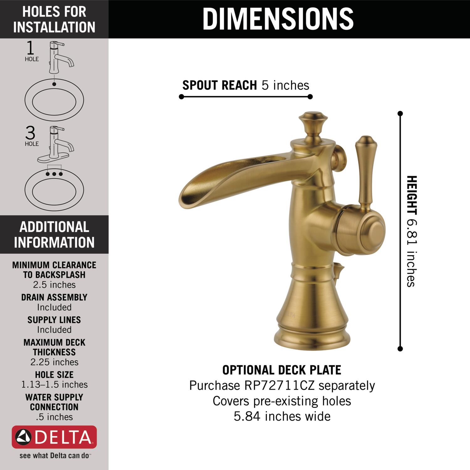 Delta 598LF-CZMPU Lavatory-Faucets - View #3
