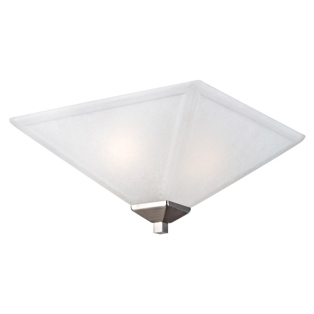 Design House 587840 Torino 2 -Light 13-in Satin Nickel Flush Mount Light