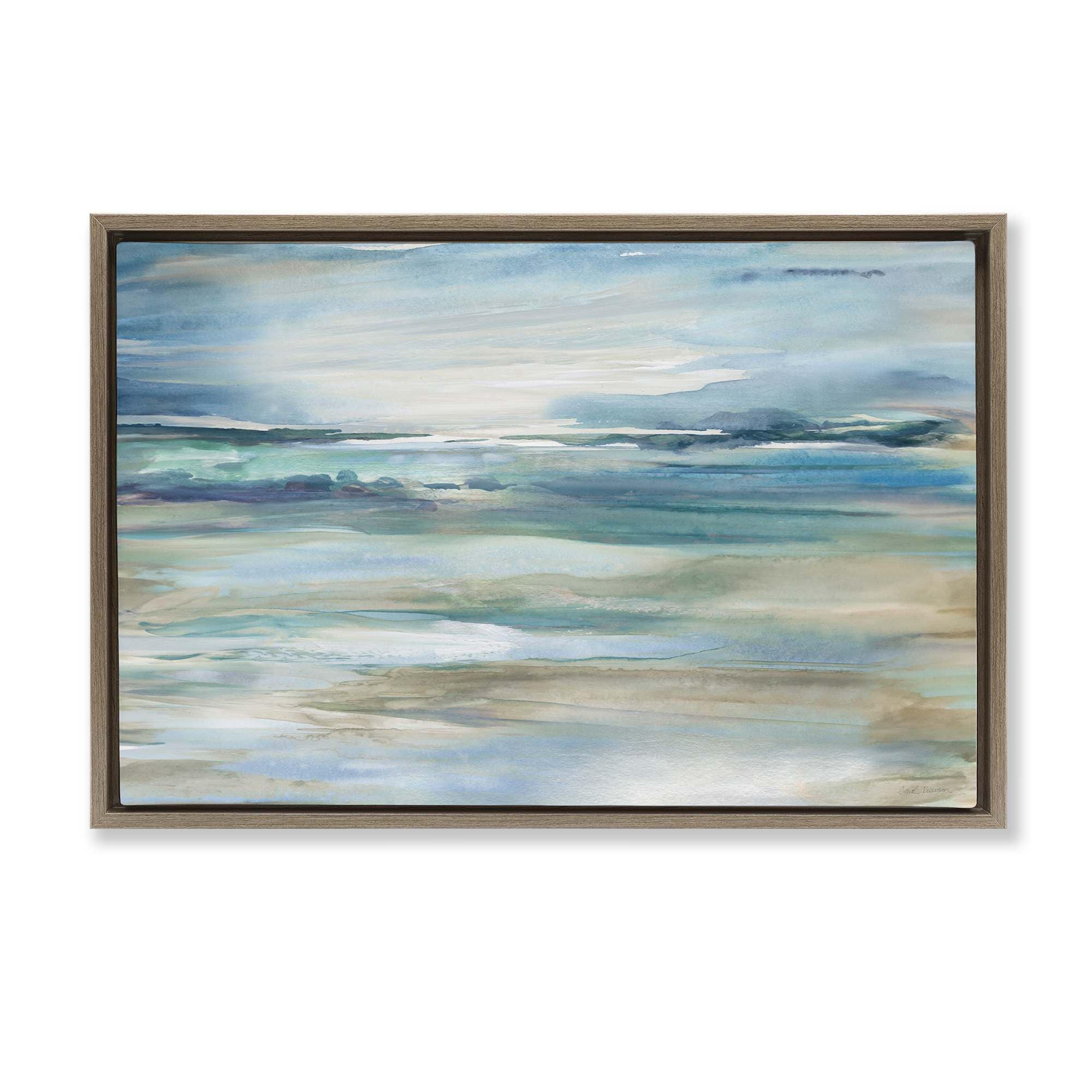 Stupell Industries BS-164-FFE-20X30 Gradient Ocean Waves Floating Frame design by Carol Robinson