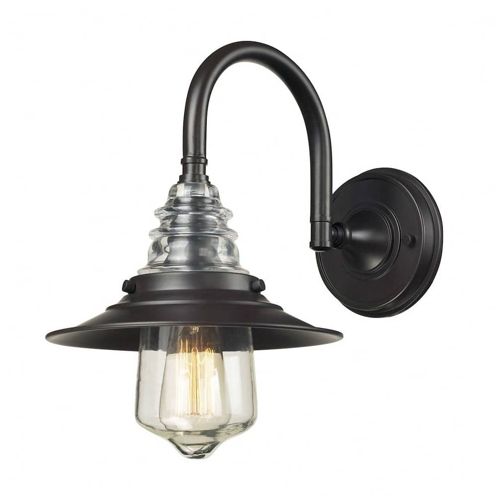 ELK Home A-CRFT-66812-1 Picton Gardens Oiled Bronze 1 - Light Wall Light - Hardwired Electric Incandescent Fixture