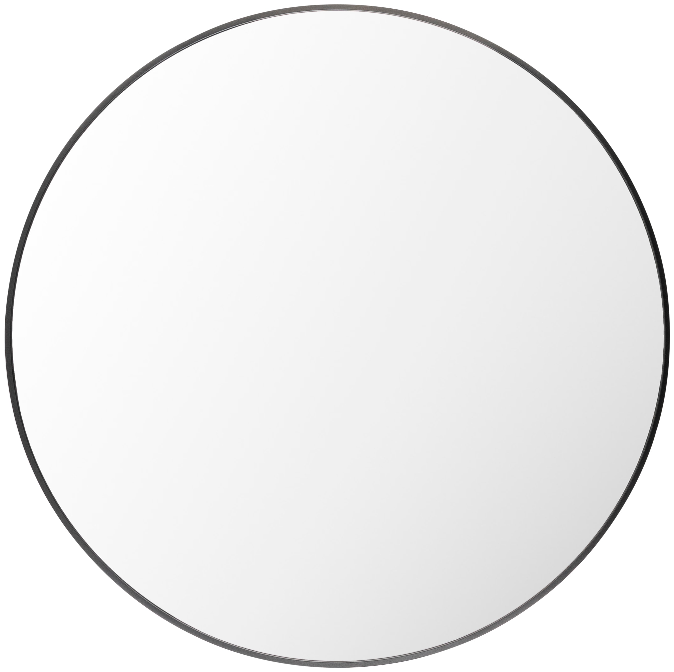 Livabliss RAY038-3232 Aranya 32-in W x 32.0-in H Round Black Framed Wall Mirror