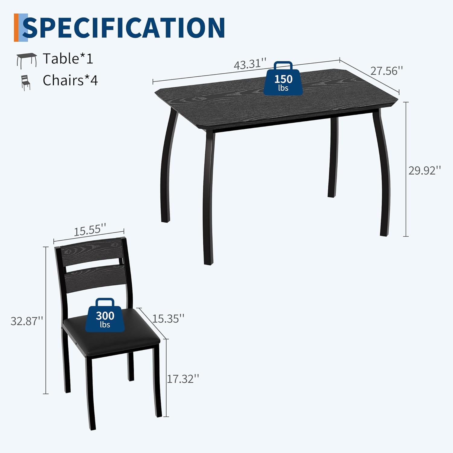 Garvee JMH0131-PHK-33WTM4BA Dining-Sets - View #2