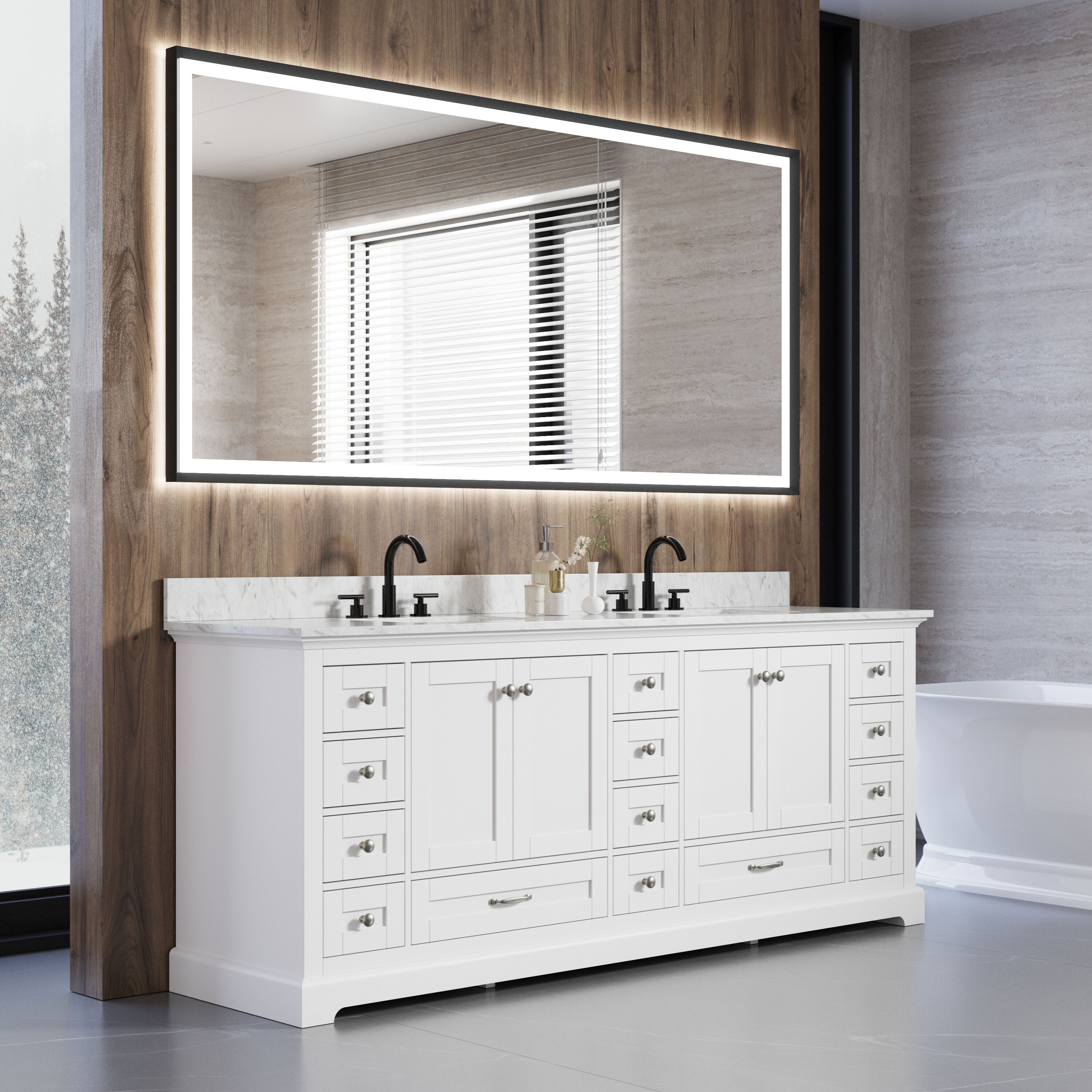 Forclover MRE-6F8440MB Framed-Bath-Mirrors - View #14