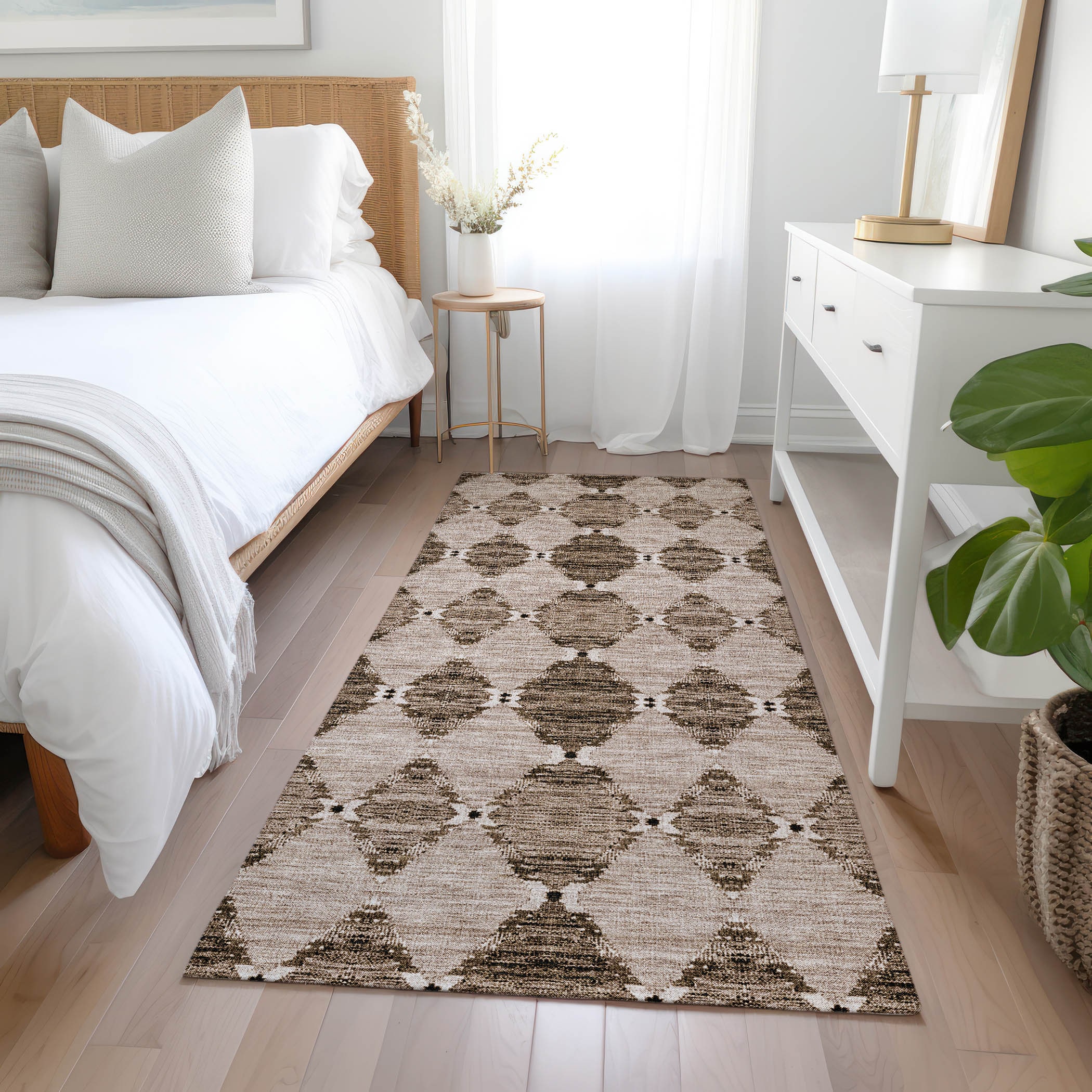 Addison Rugs ACN610MO2X8 Chantille ACN610MO 2 x 7 (ft) Polyester Mocha Rectangular Indoor/Outdoor Abstract Machine washable Runner rug