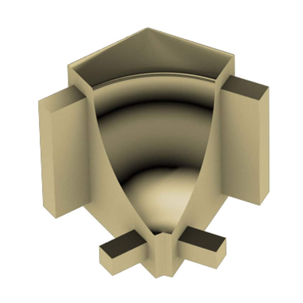 Schluter Systems I135/AHK1S/AMG Dilex-AHK 0.5-in W x 1.0-in L Polished brass anodized aluminum Aluminum Inside corner Tile Edge Trim