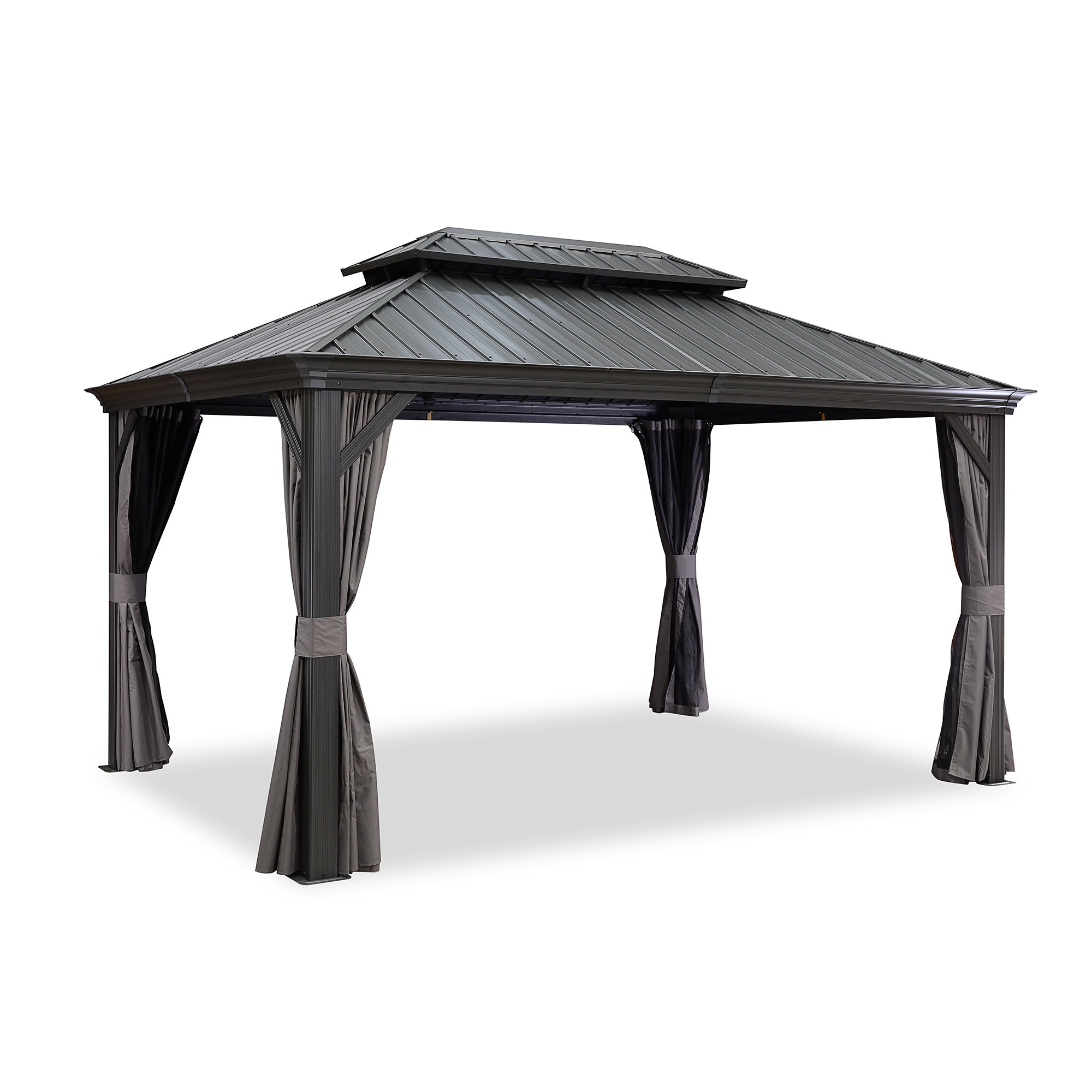 PURPLE LEAF LS04GHTG1014-H Wood-Resin-Gazebos - View #2