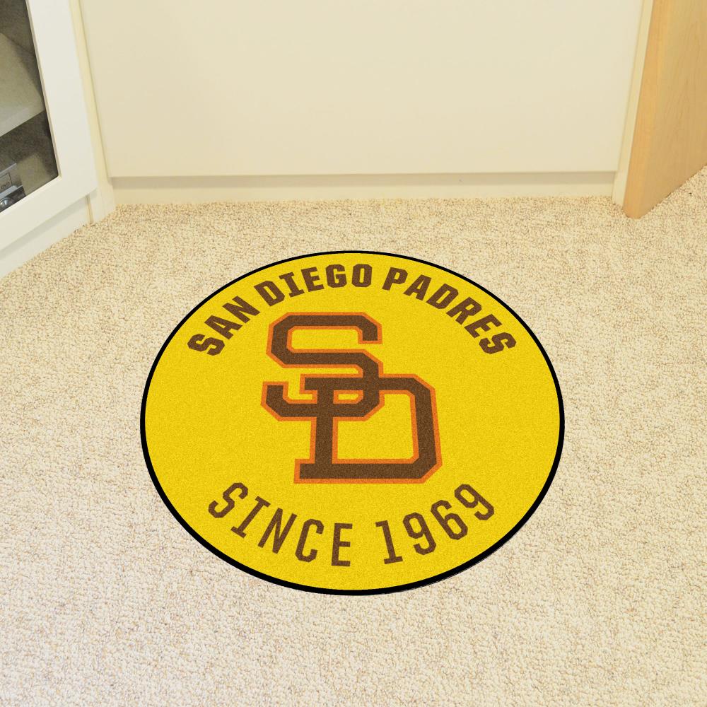 FANMATS Pittsburgh Pirates Yellow 2 ft. x 2 ft. Round Area Rug