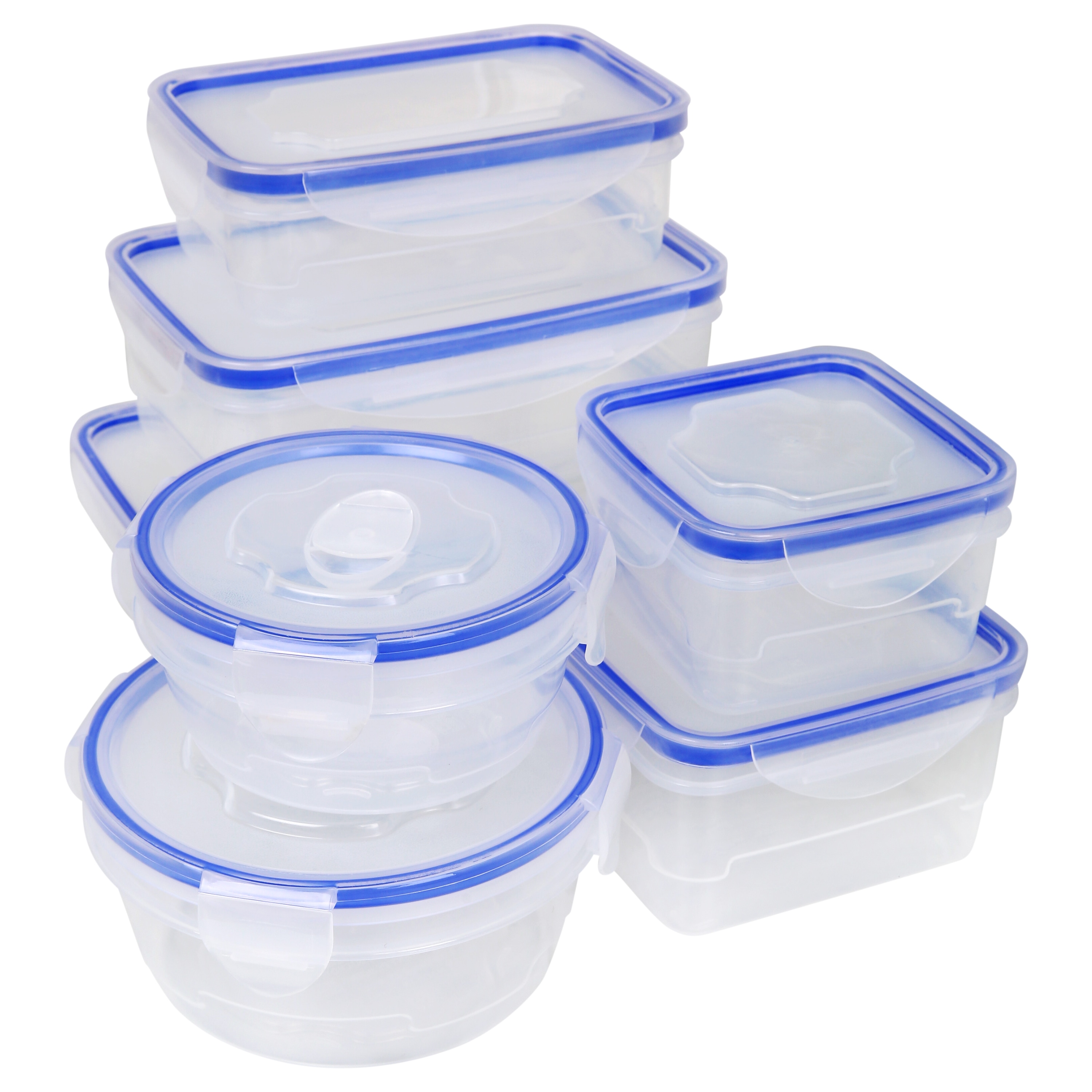 Kitchen Details 16-Pack Multisize Plastic Bpa-free Reusable Food Storage  Container with Lid in the Food Storage Containers department at