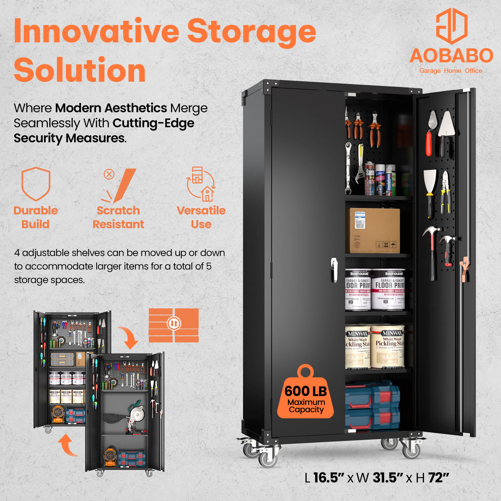 AOBABO 327044 Utility-Storage-Cabinets - View #4