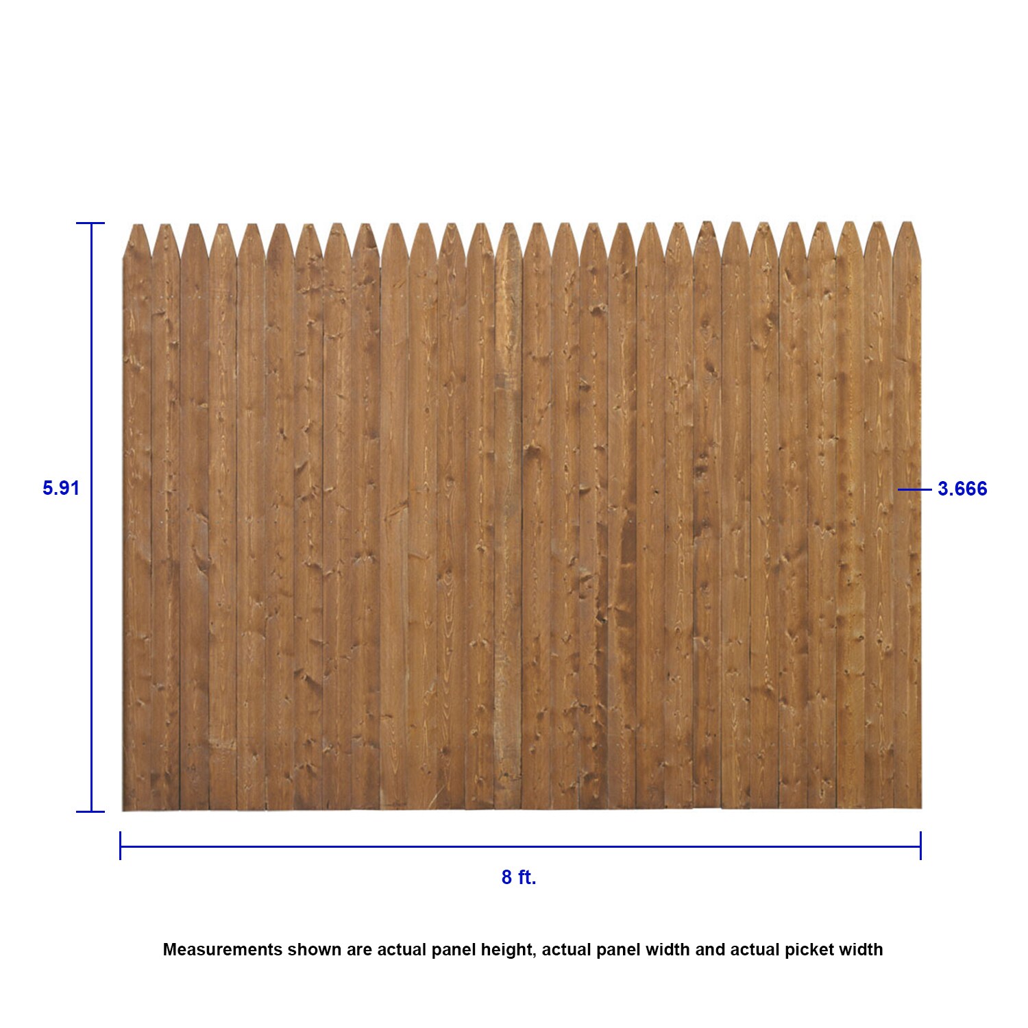 Severe Weather 6 Ft X 8 Ft Spruce Pine Fir Stockade Privacy Stockade