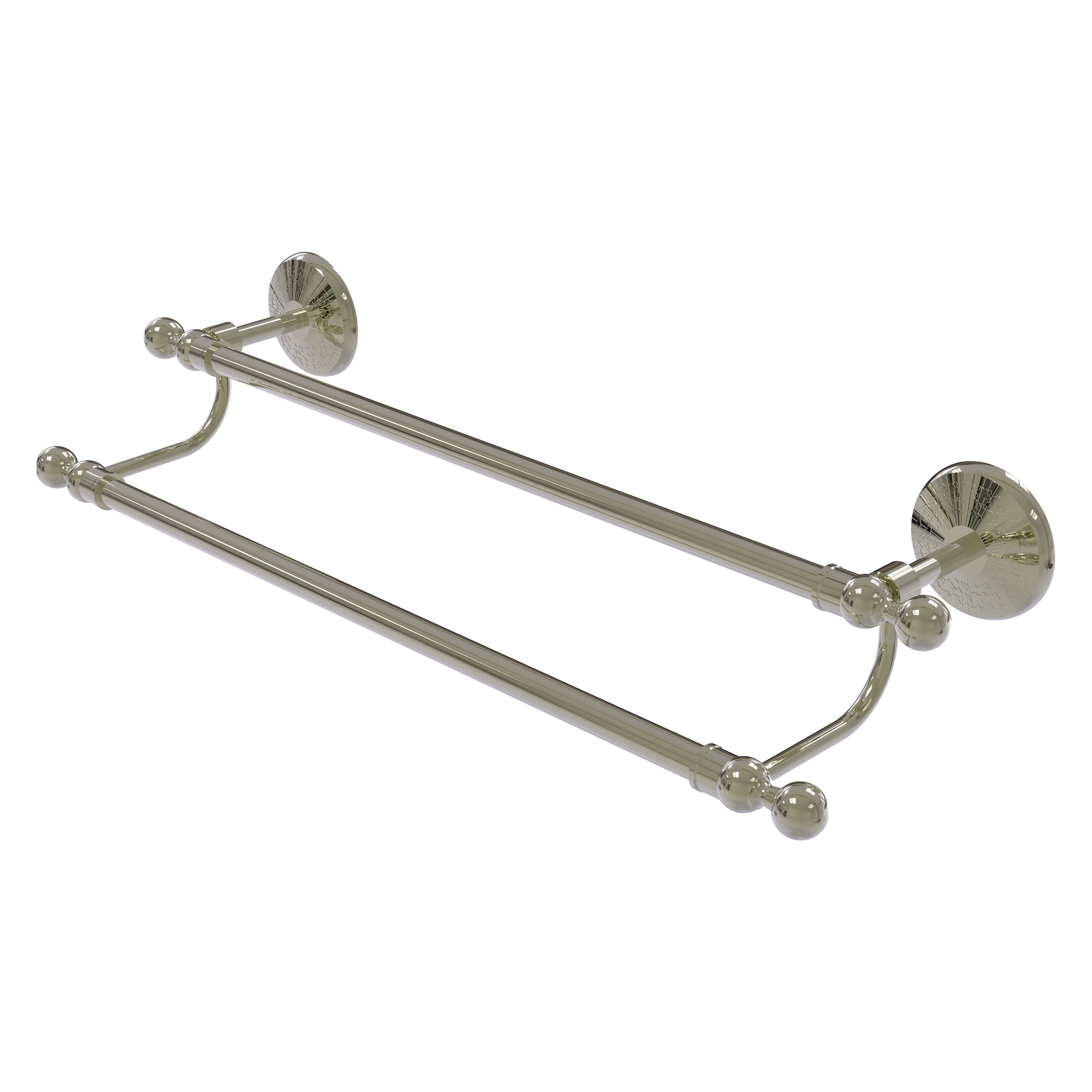 Allied Brass MC-72/24-PNI Monte Carlo 24-in double Polished Nickel Wall mount Double Towel Bar