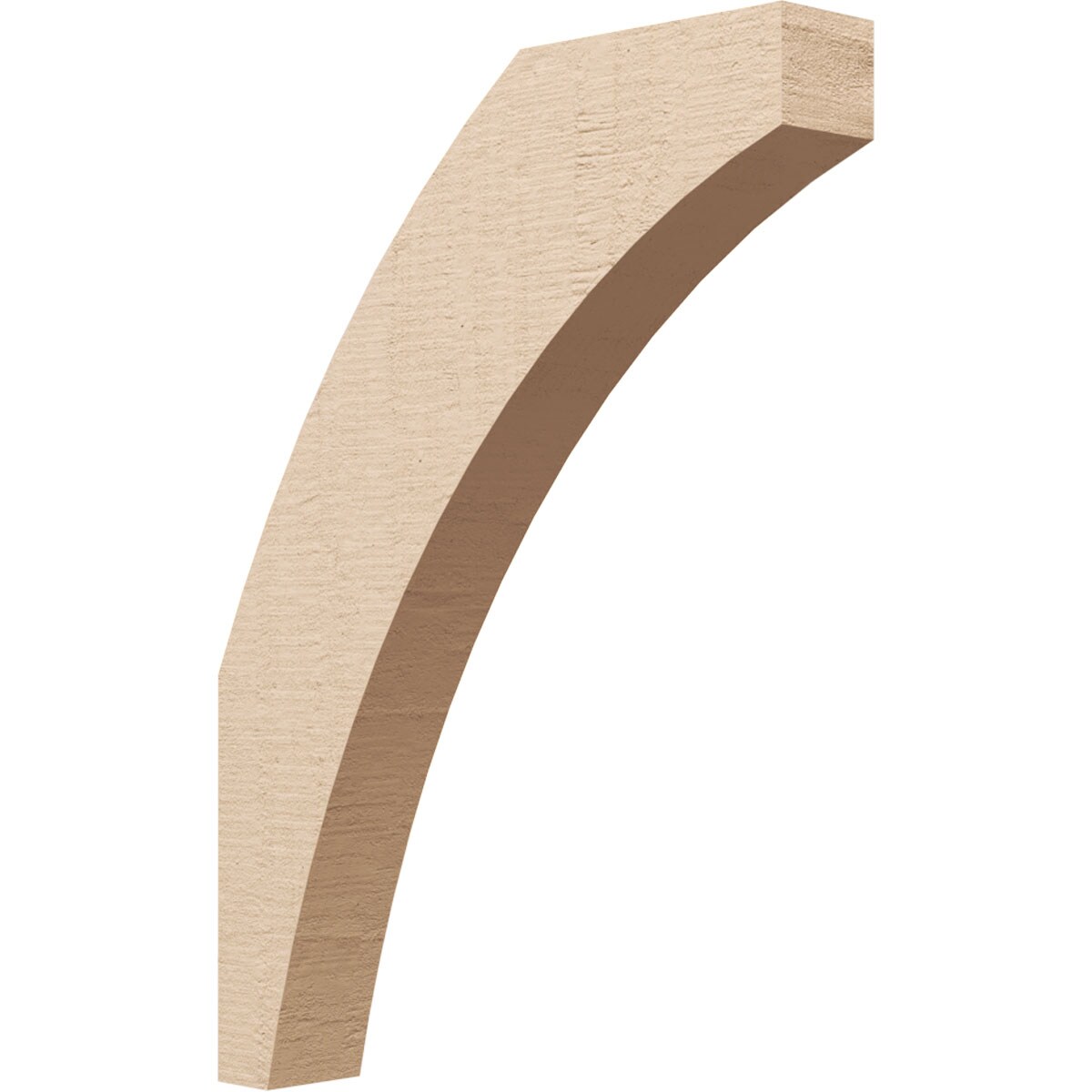 Ekena Millwork BRCUR03X18X24THRRCPR 3-in x 24-in x 18-in Primed Urethane Thorton Woodgrain TimberThane Knee Brace