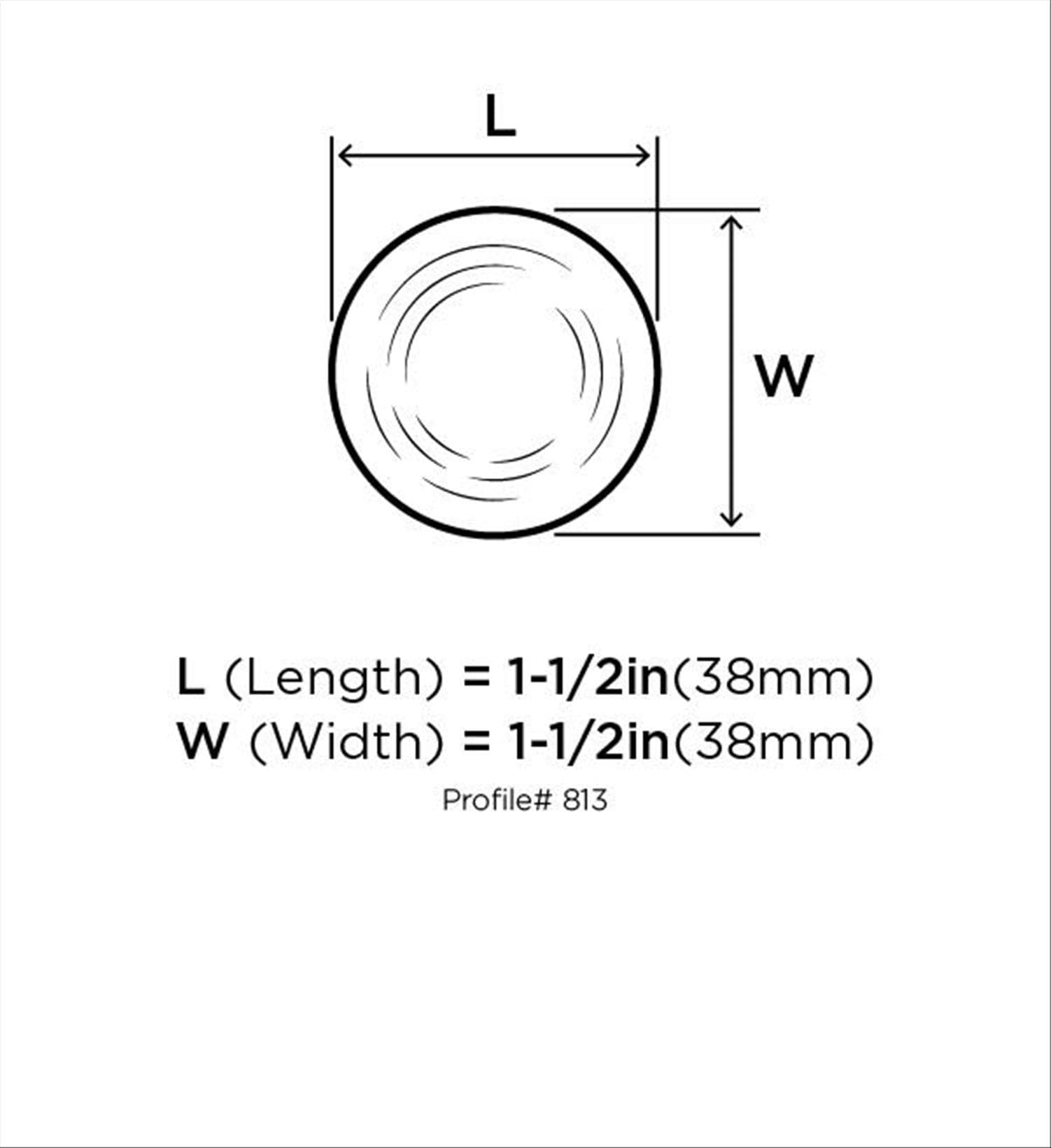 Amerock BP813WD Cabinet-Knobs - View #8