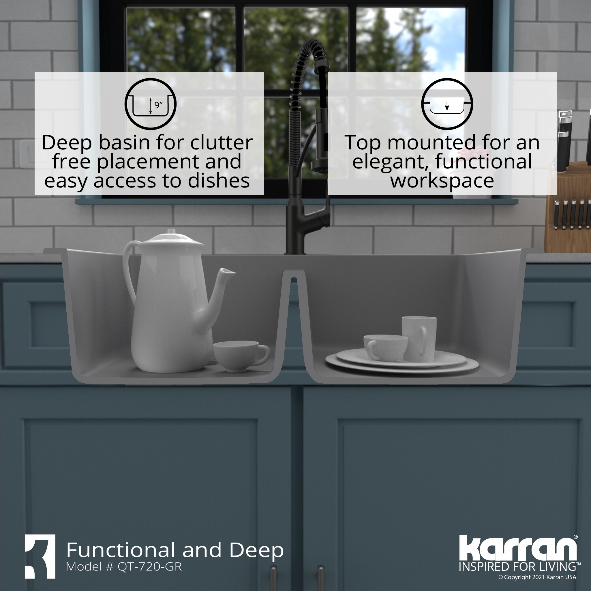 Karran QT-720-GR-PK1 Kitchen-Sinks - View #10