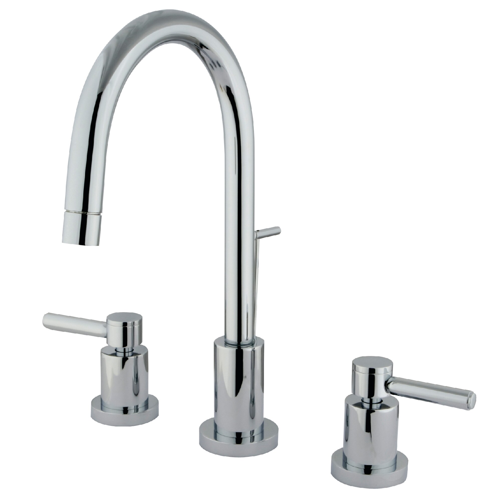 Elements of Design ES8951DL Polished Chrome Widespread 2-Handle Bathroom Sink Faucet with Drain