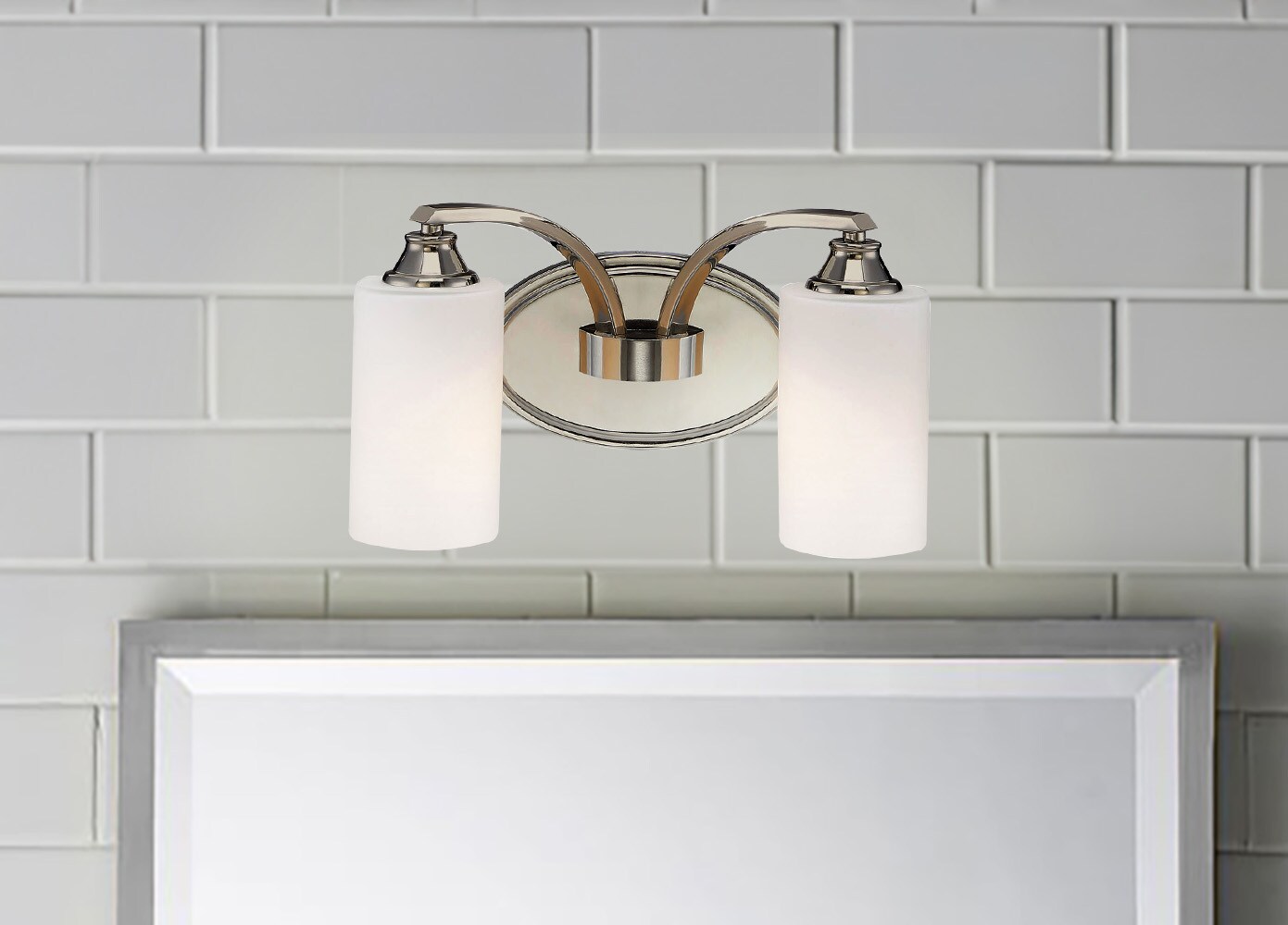 Minka Lavery 3982-613 Tilbury 13.87-in 2 -Light Polished Nickel Transitional Vanity light bar