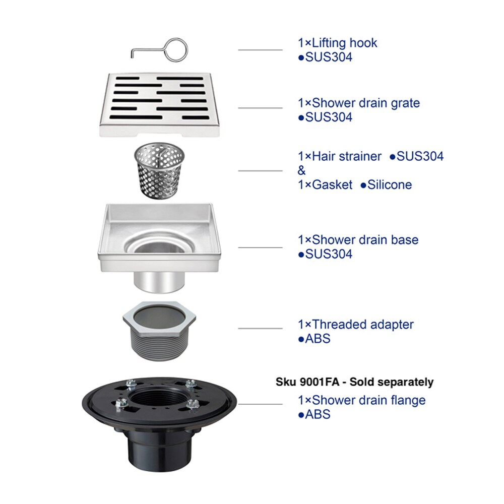 ELEGANTE DRAIN COLLECTION KD01A113-4-VBZ Drains-Flanges - View #6