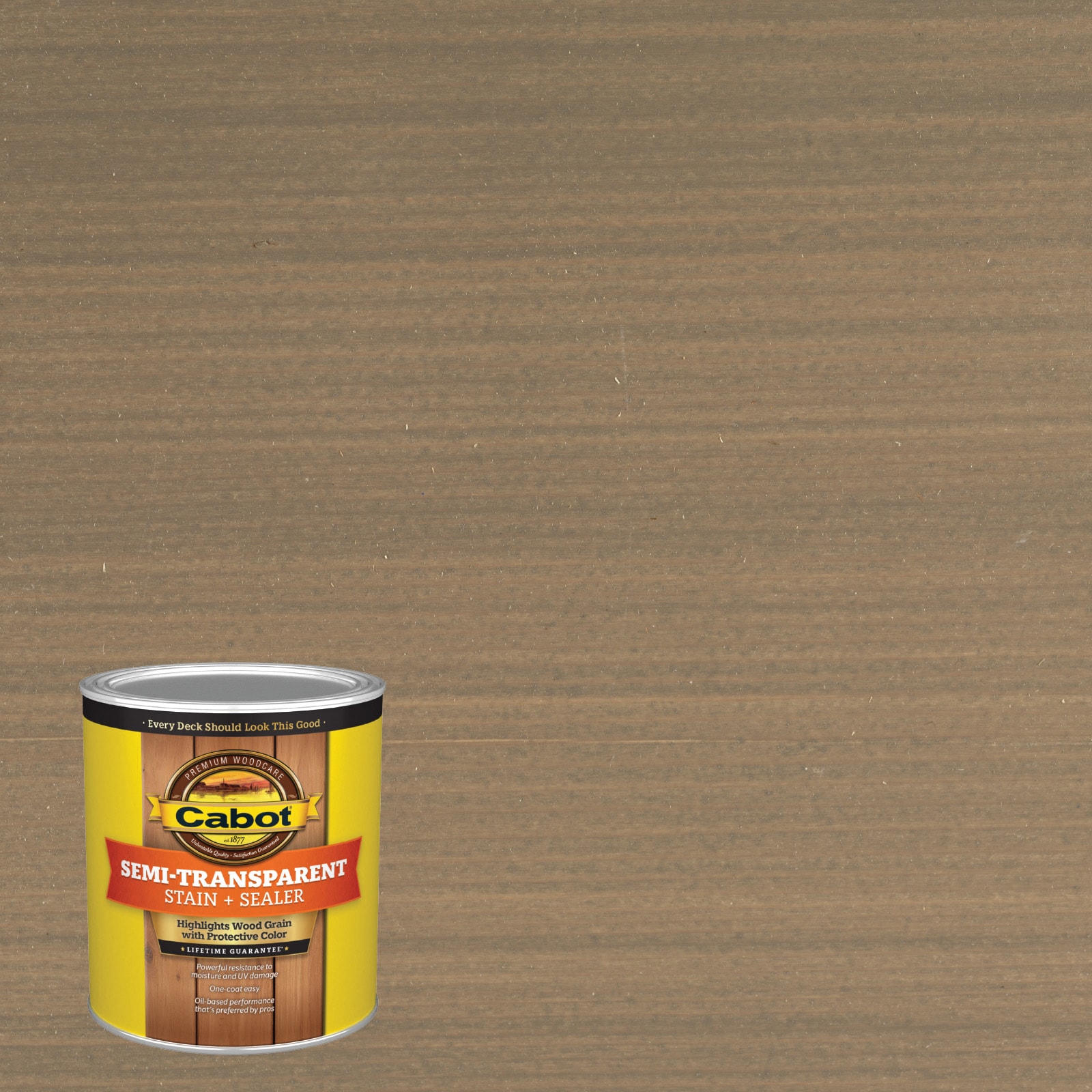 Cabot DARK GRAY-1028057 Dark Gray Semi-transparent Exterior Wood Stain and Sealer in One ( 1-quart )