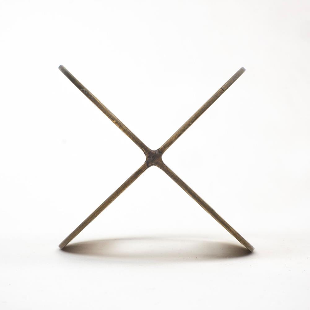 Antiqued Gold Geometric Metal Decorative Object
