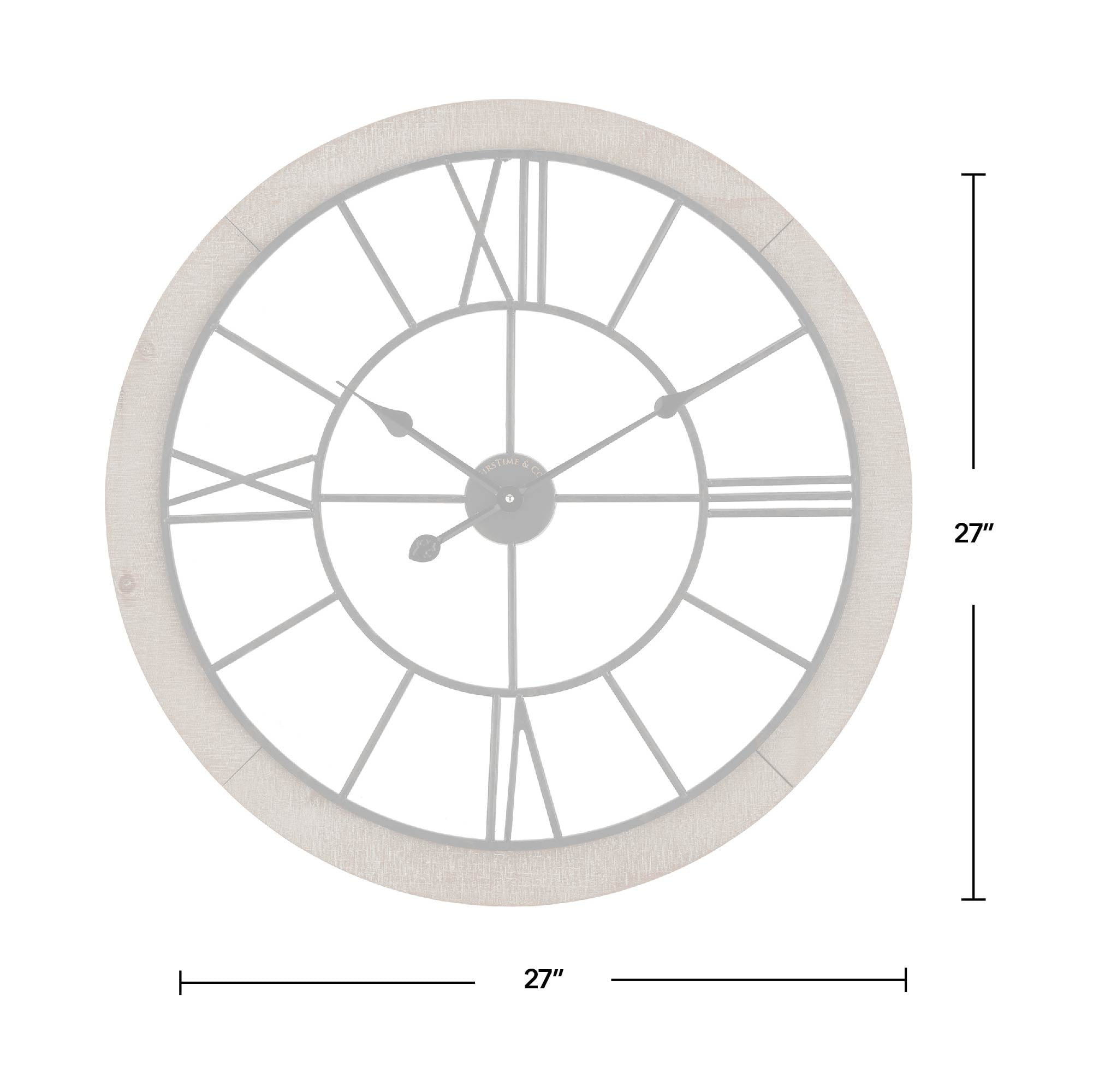 FirsTime Analog Round Floor Farmhouse Clock In The Clocks Department At   44099682 