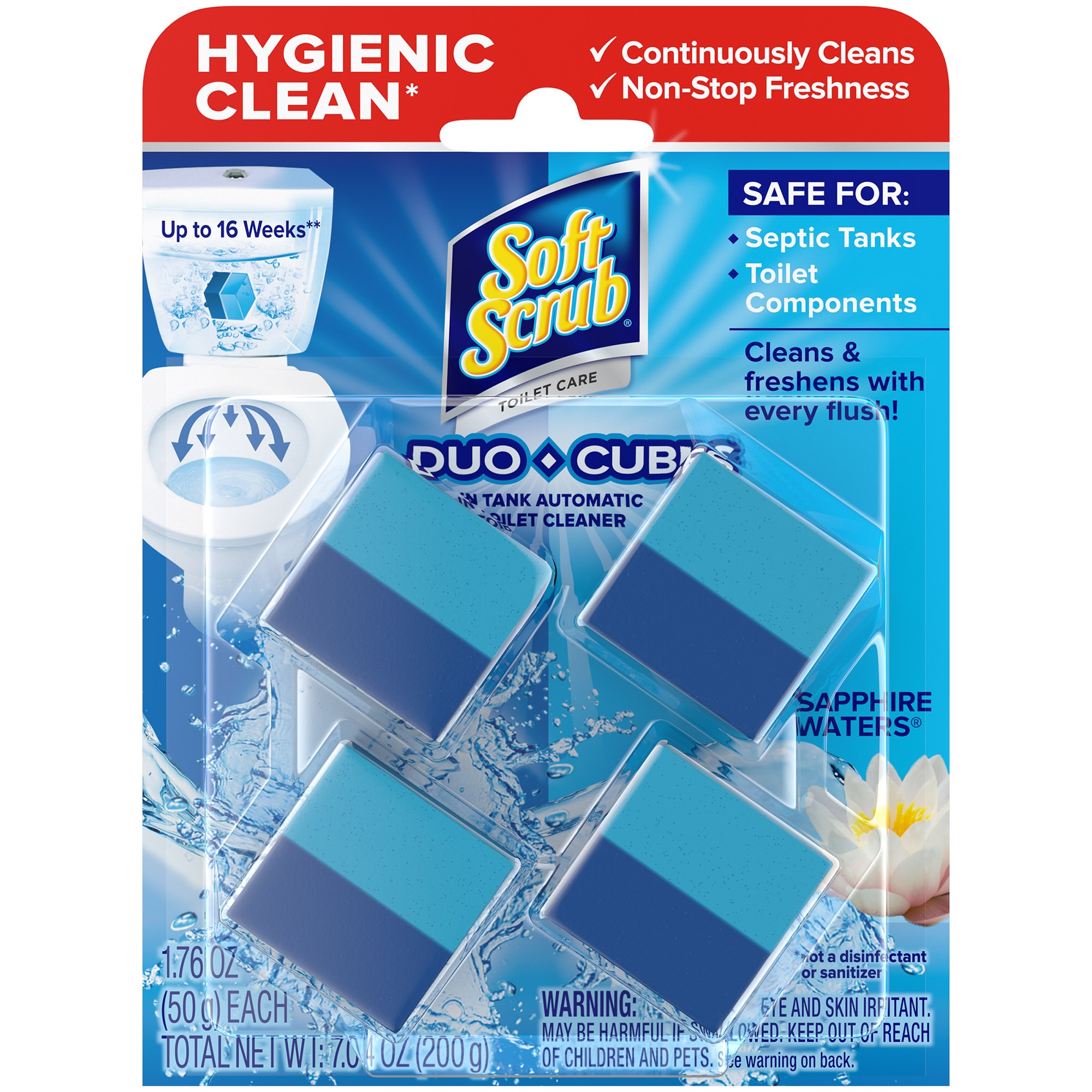 Soft Scrub 2645868 4-Count Sapphire Waters Toilet Bowl Cleaner