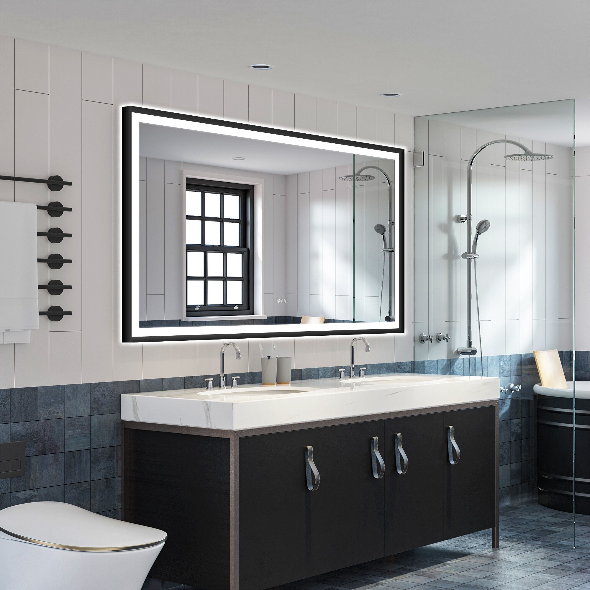 Forclover MRE-6F7236MB Framed-Bath-Mirrors - View #3