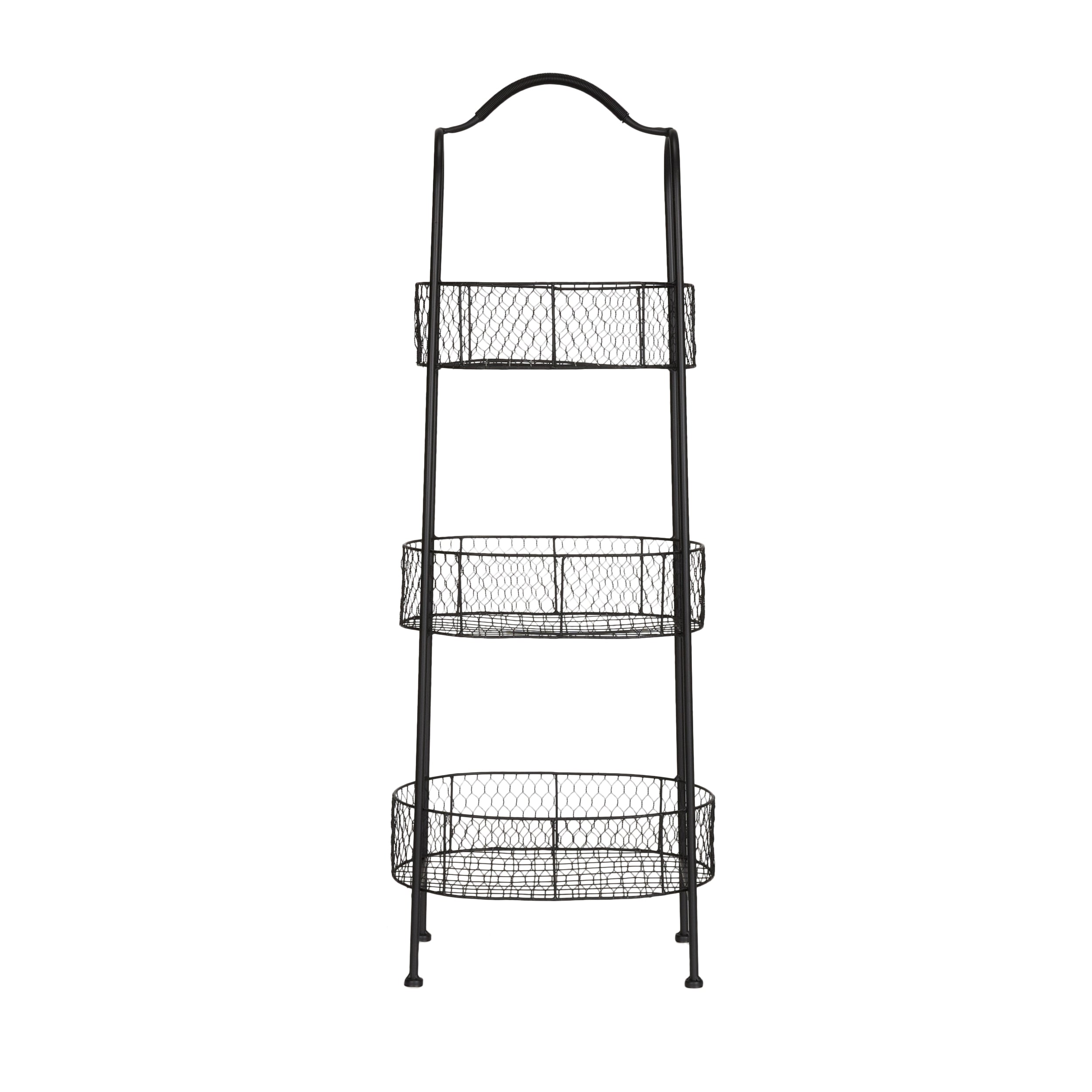 Grayson Lane Black Metal Base with Wood Top Rolling Kitchen Cart (41-in x 16-in x 34-in)