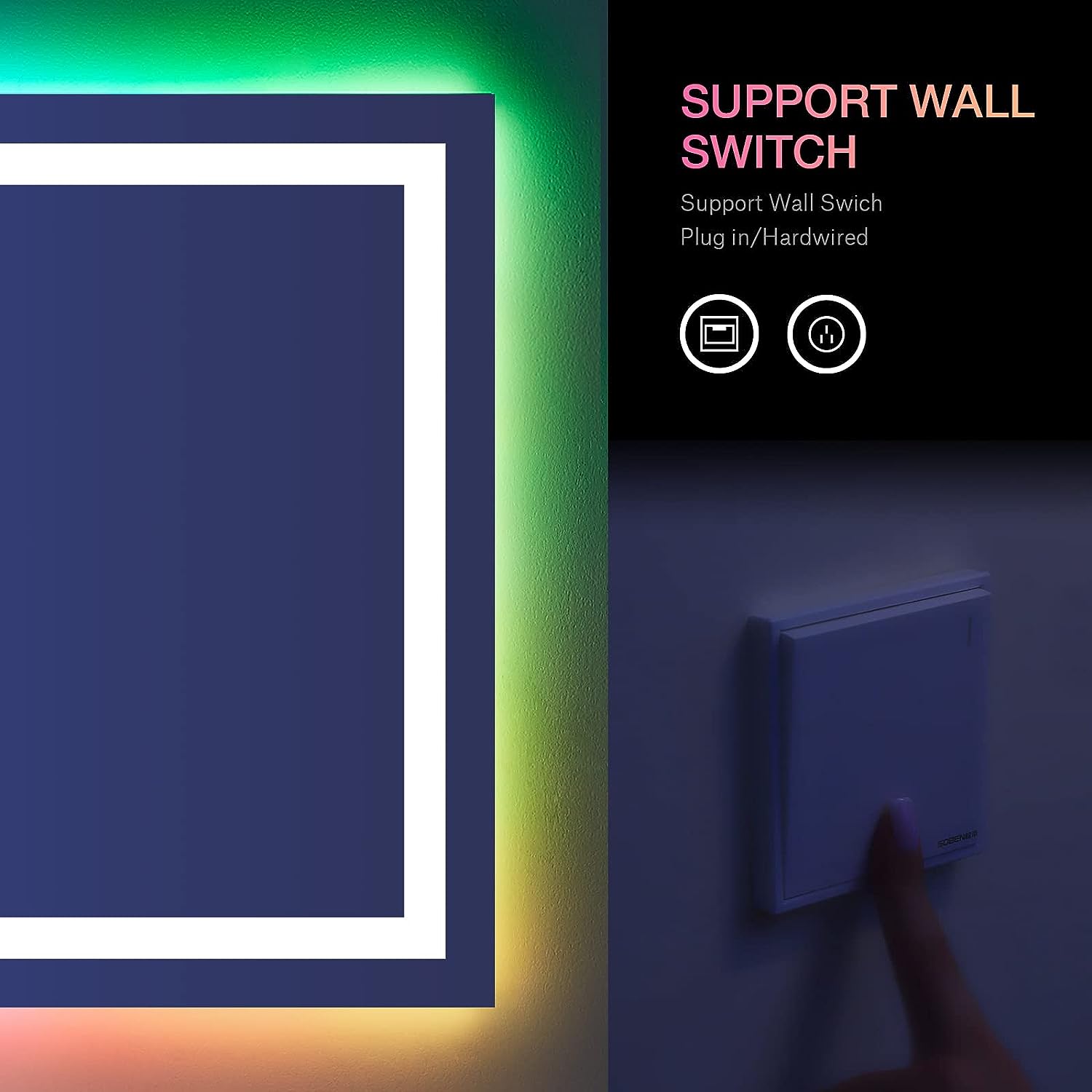 LOAAO L001AC10060RGB Framed-Bath-Mirrors - View #6